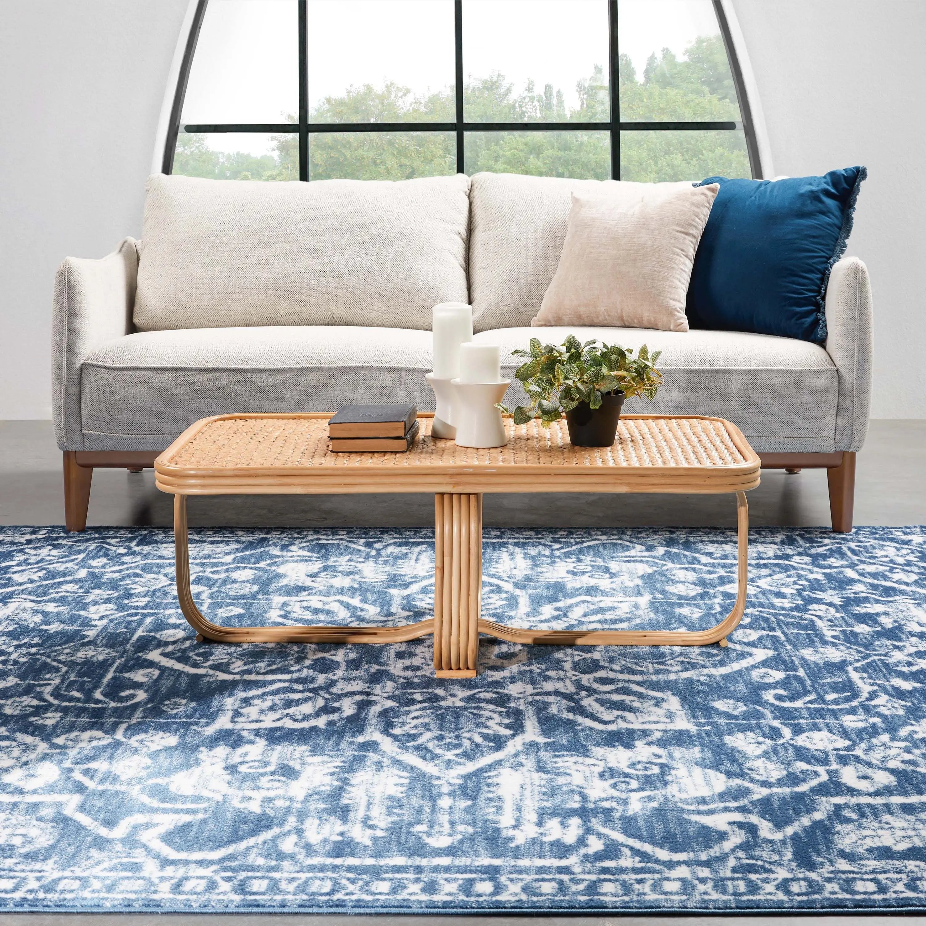 Disa Vintage Medallion Light Blue Soft Rug By Chill Rugs、mySite、gigharbornorthrealestate