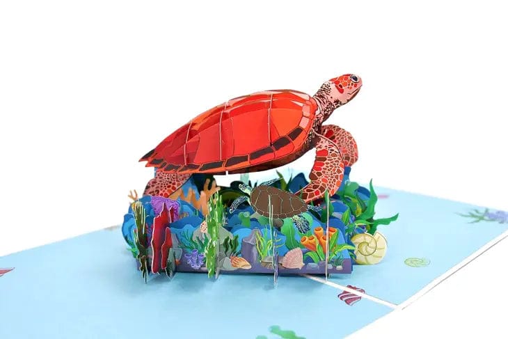 Sea Turtle Pop Up 3D Greeting Card、mySite、g9winljtr