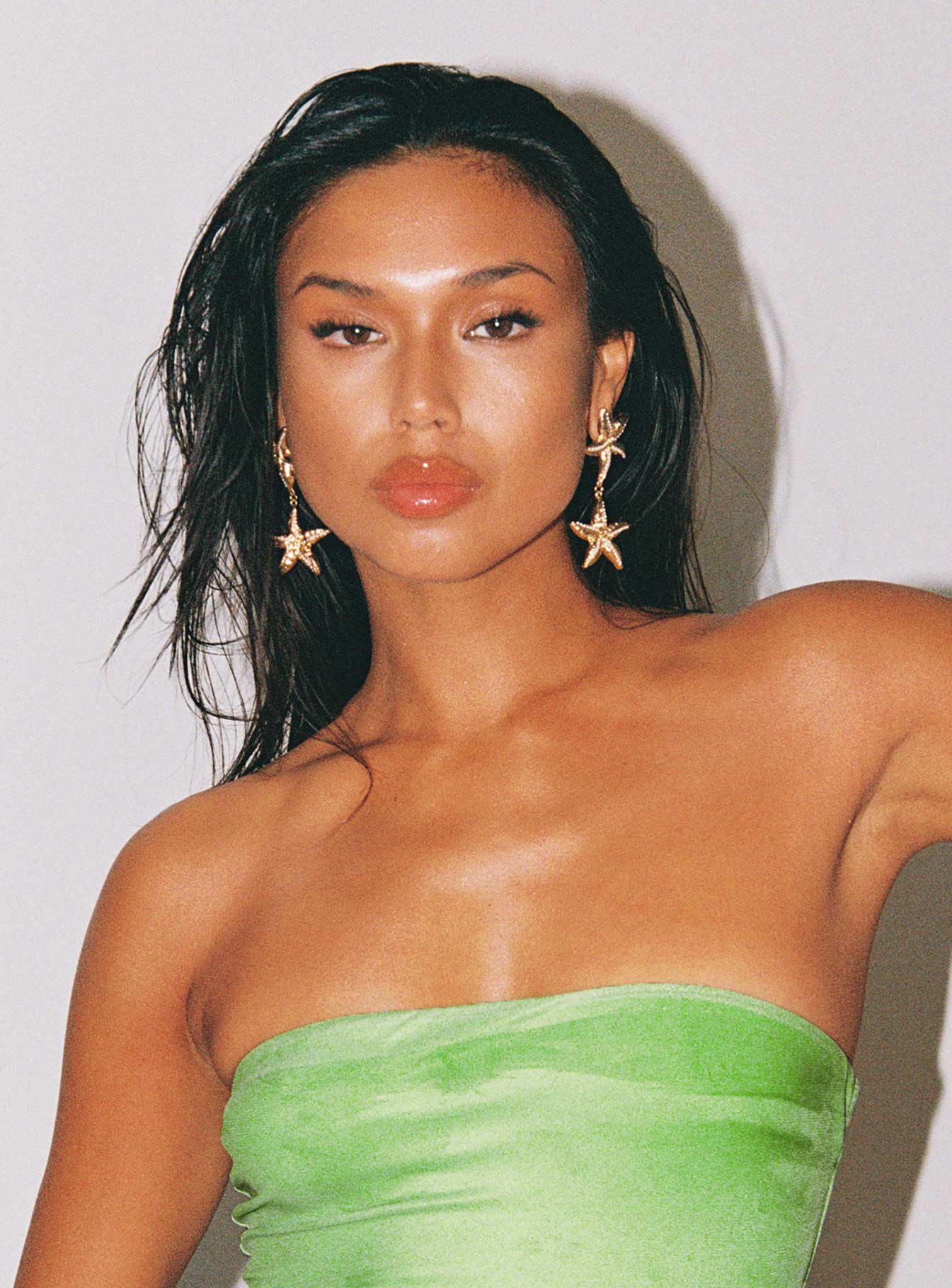 Starfish Drop Earrings Gold、mySite、solidvoid