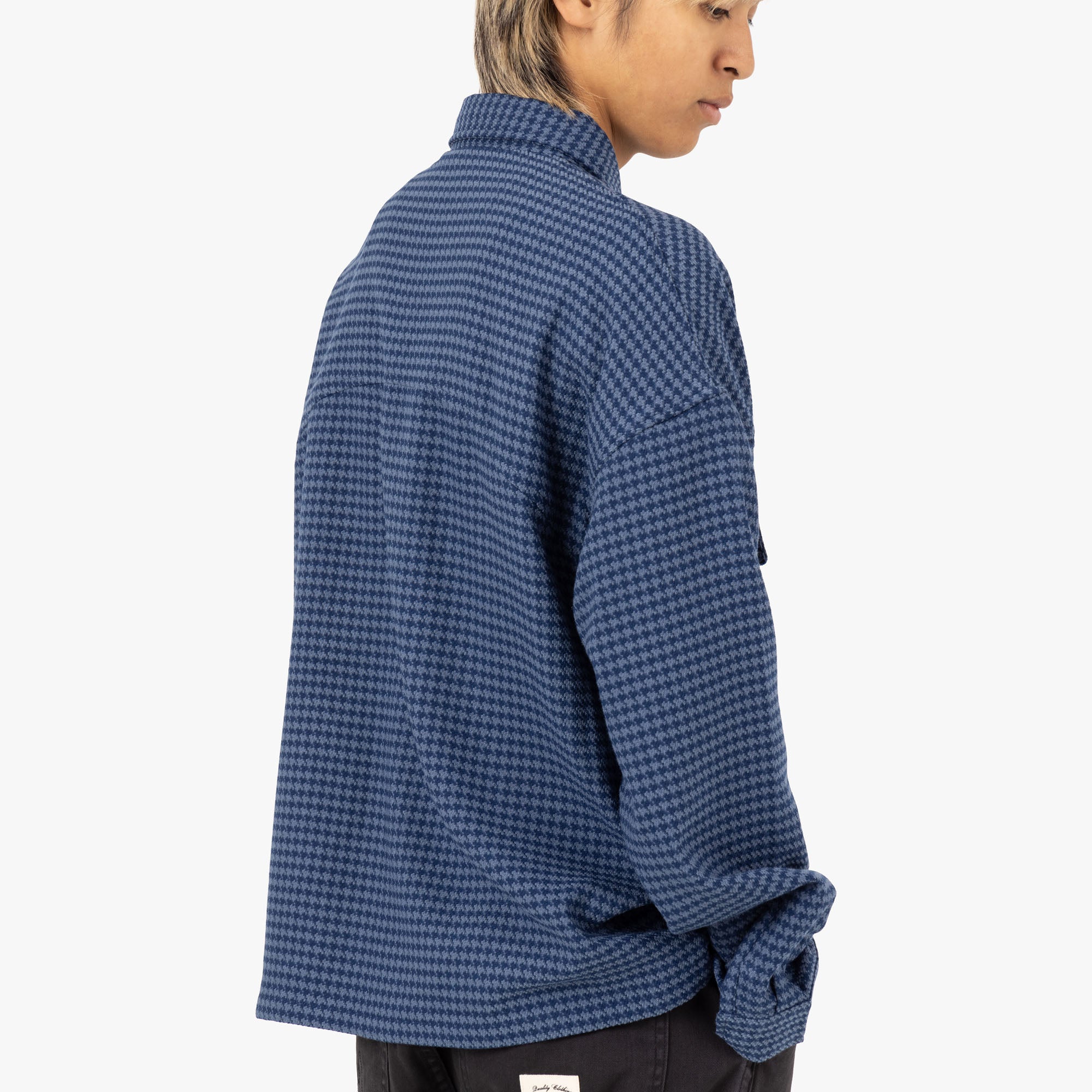  Honor The Gift Houndstooth Shirt / Navy、mySite、merchandisen