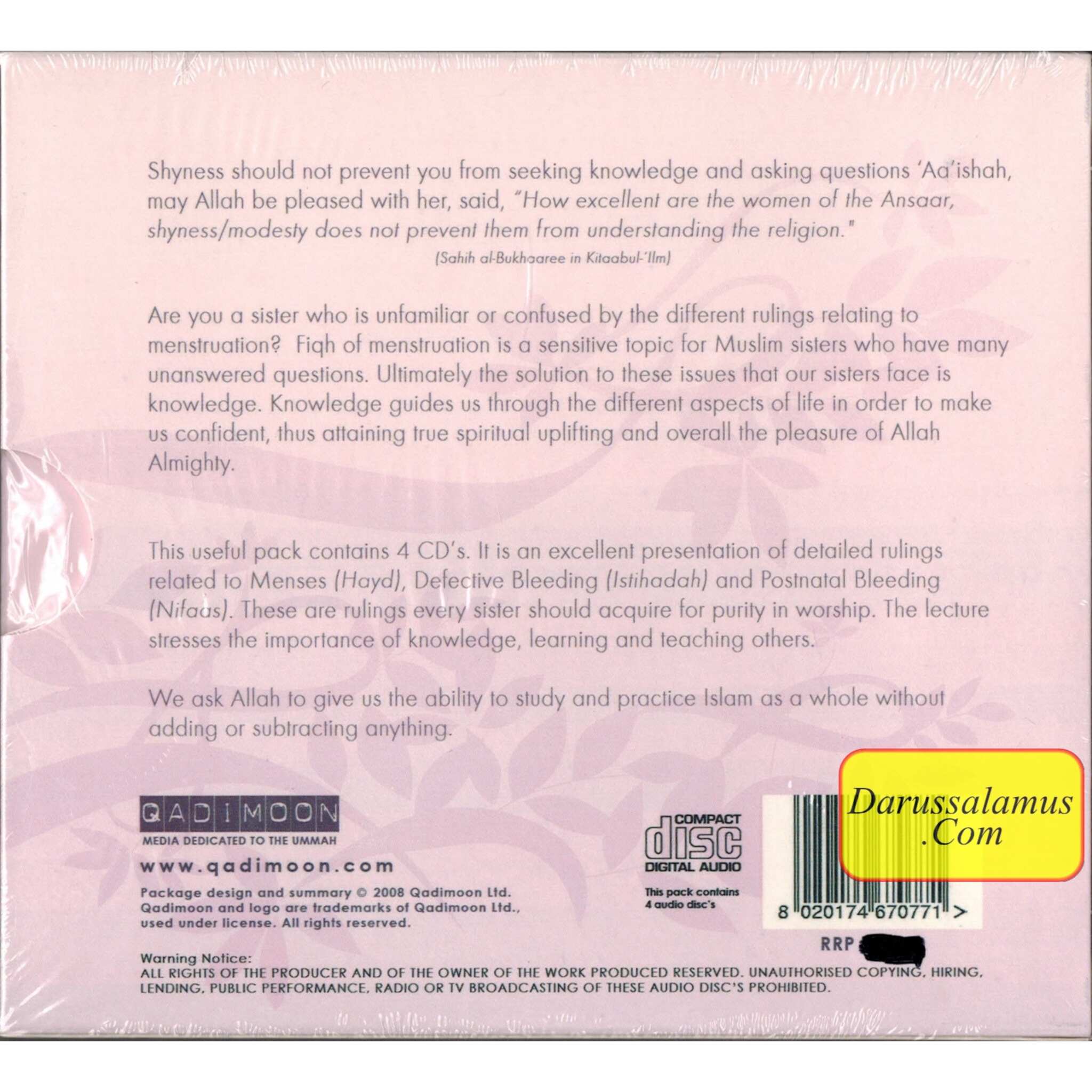 Fiqh of Menstruation by Abu Talha (4 Cd Pack)、mySite、topwebapps