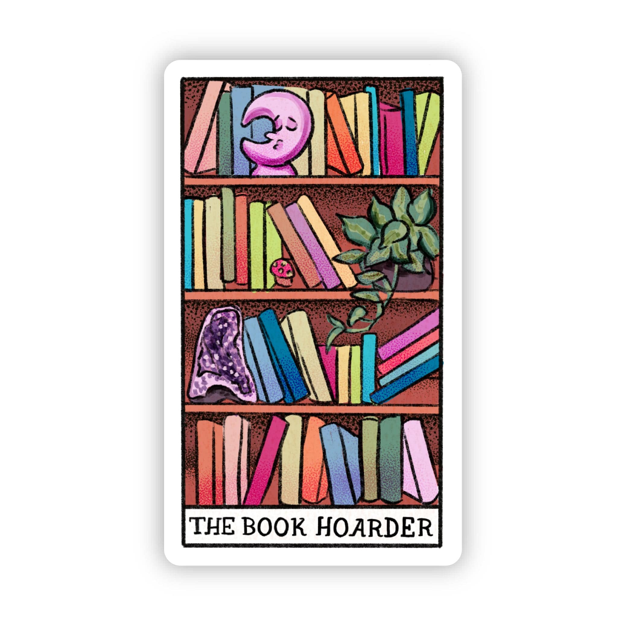  The Book Hoarder Book Tarot Card Sticker、mySite、ghnorth