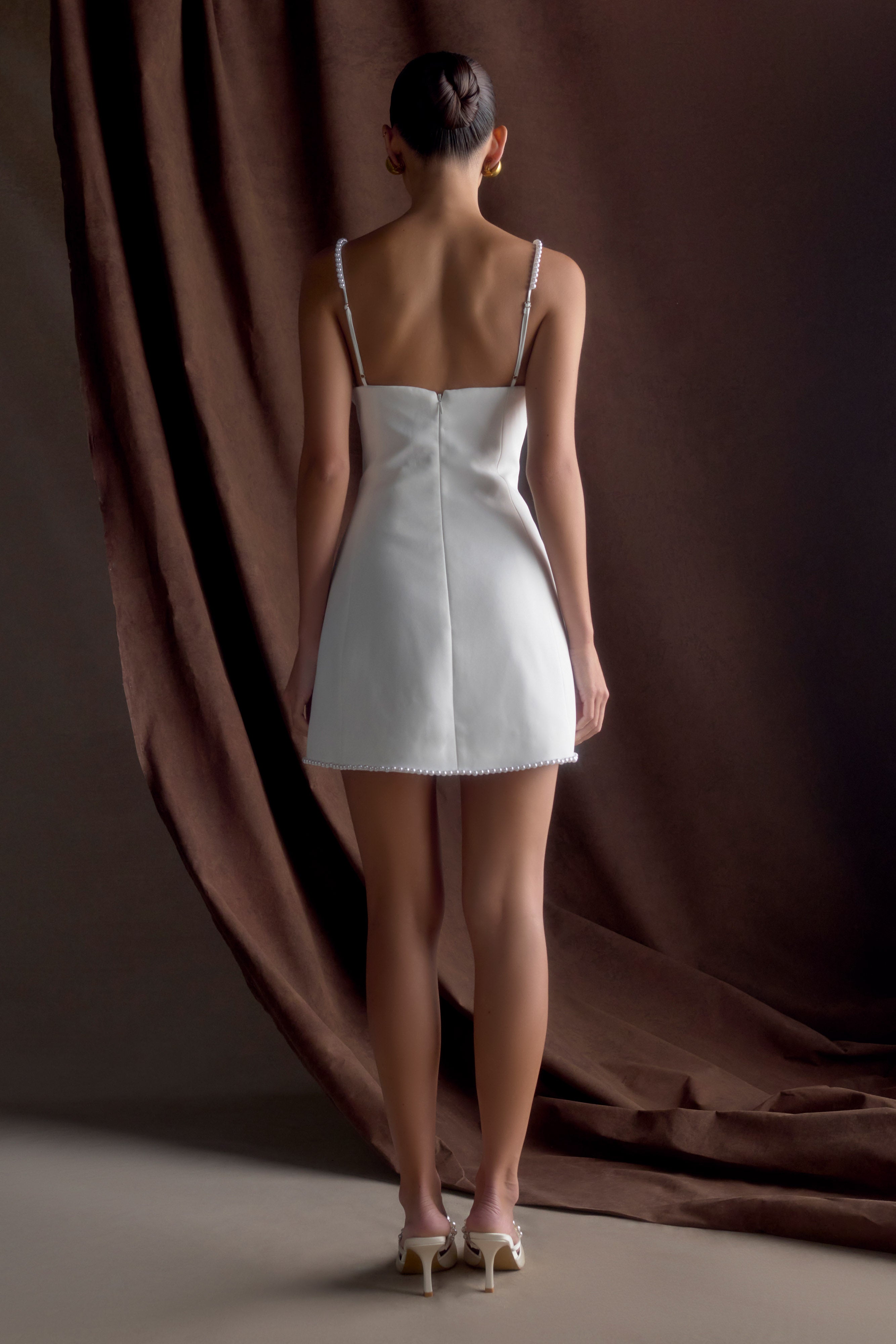 Liliane Suiting Mini Dress - Ivory、mySite、solidvoid