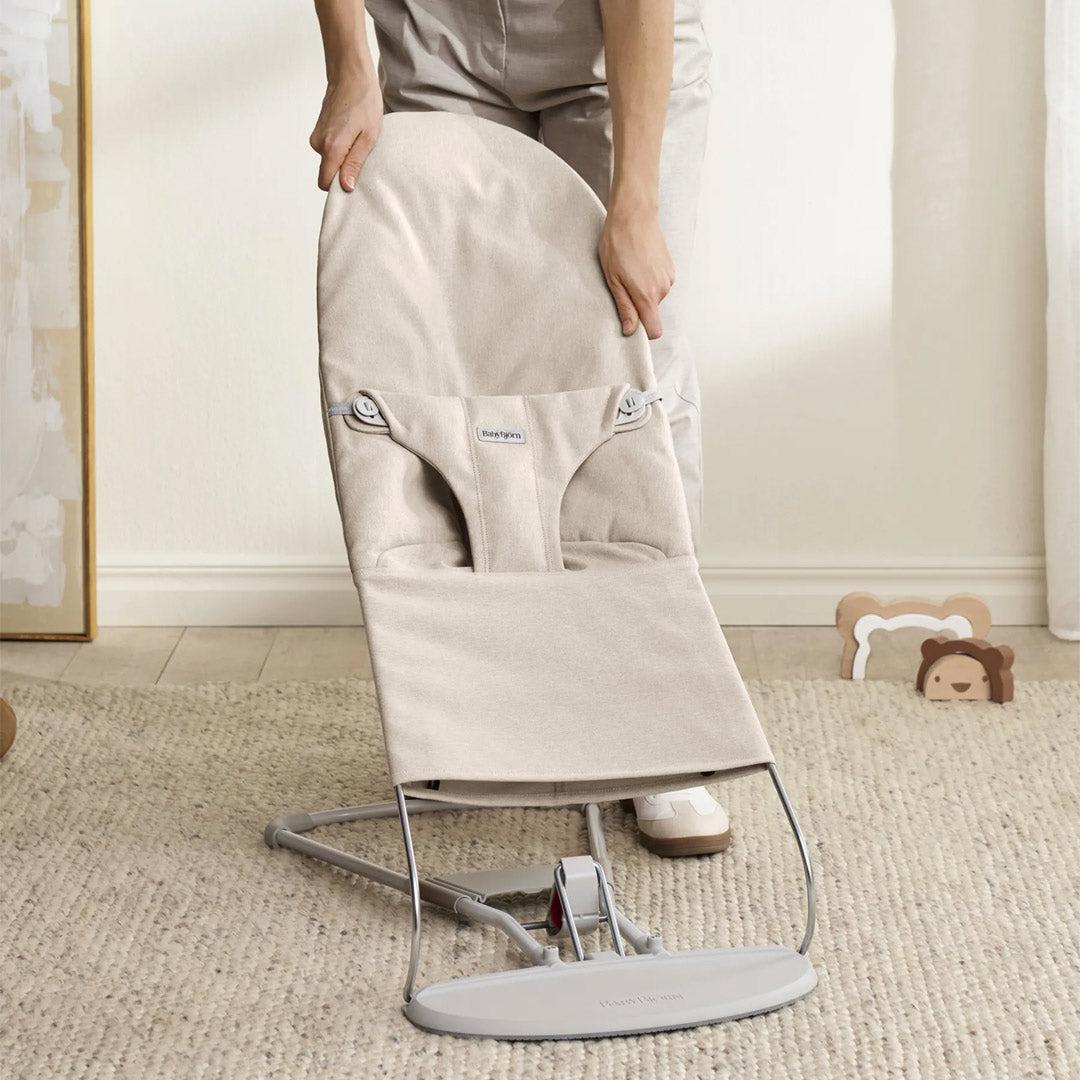 BabyBjörn Baby Bouncer Bliss Seat Fabric - Beige/ Grey - Woven/Jersey、mySite、merchandisen