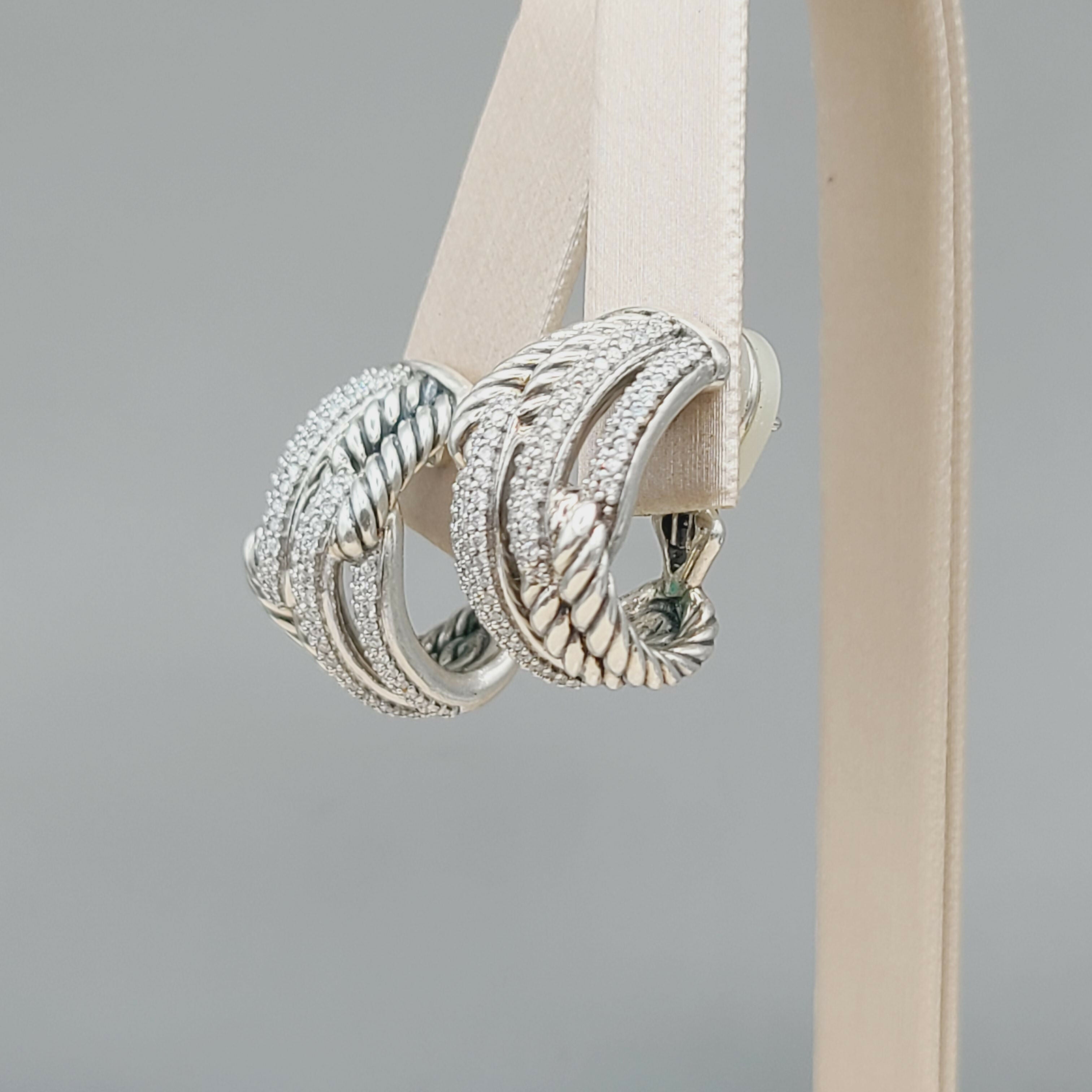 David Yurman Labyrinth Earrings Double Loop with Diamonds、mySite、hinf8tx79