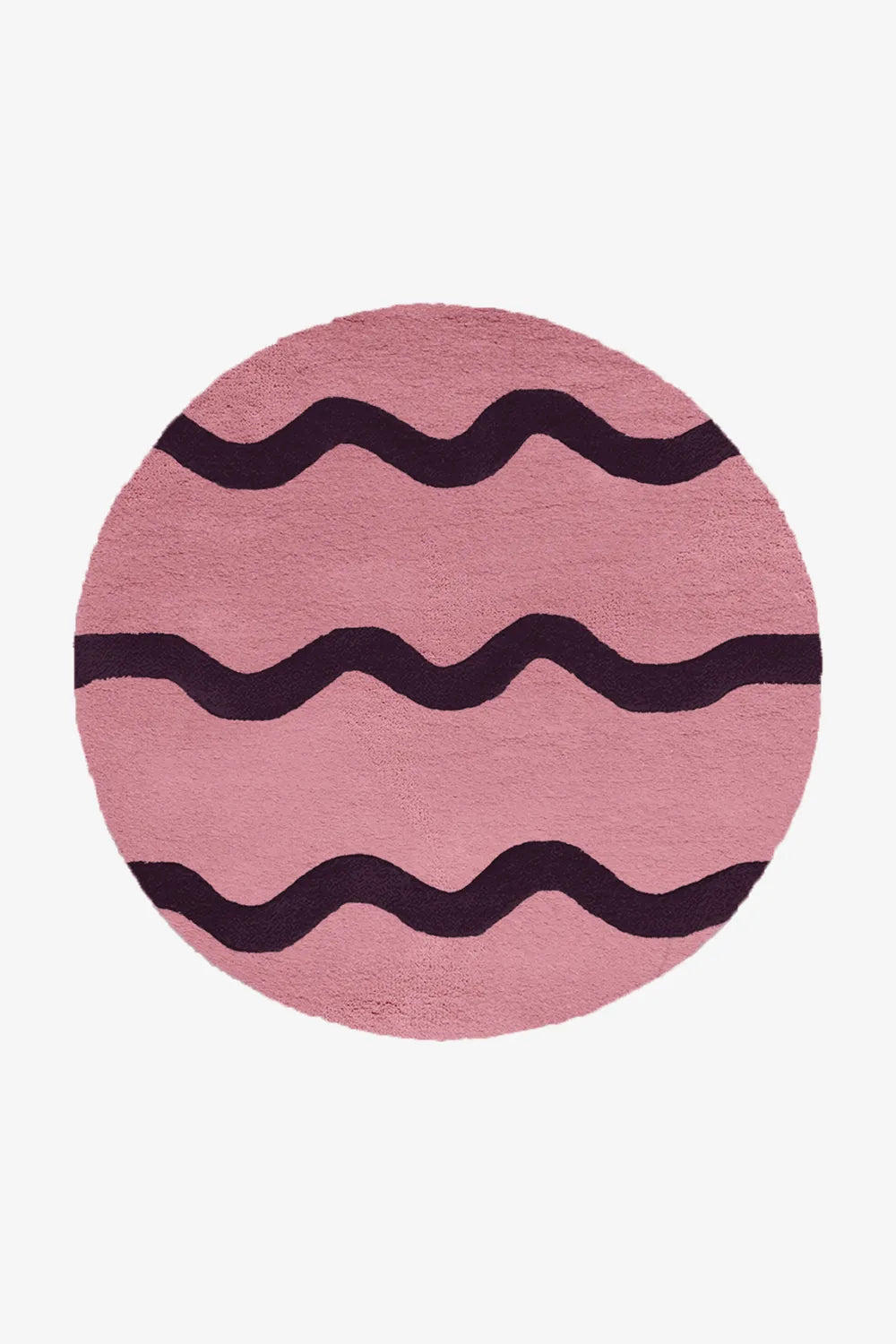 Customizable Wavy Stripe Round Tufted Rug、mySite、gigharbornorthrealestate