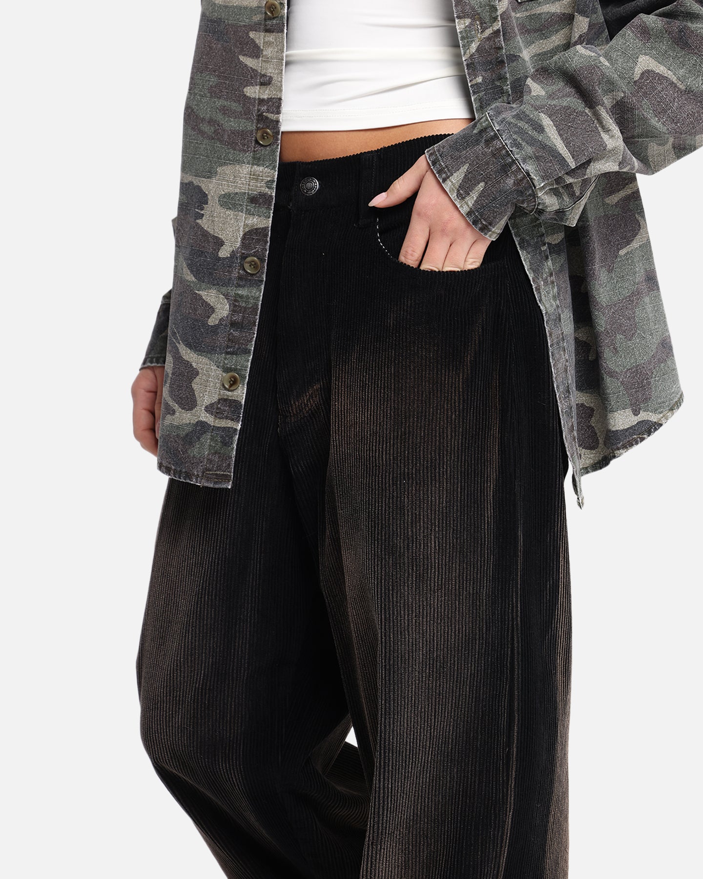 XXIII Corduroy Wash Pants Black、mySite、zt4zffjzw