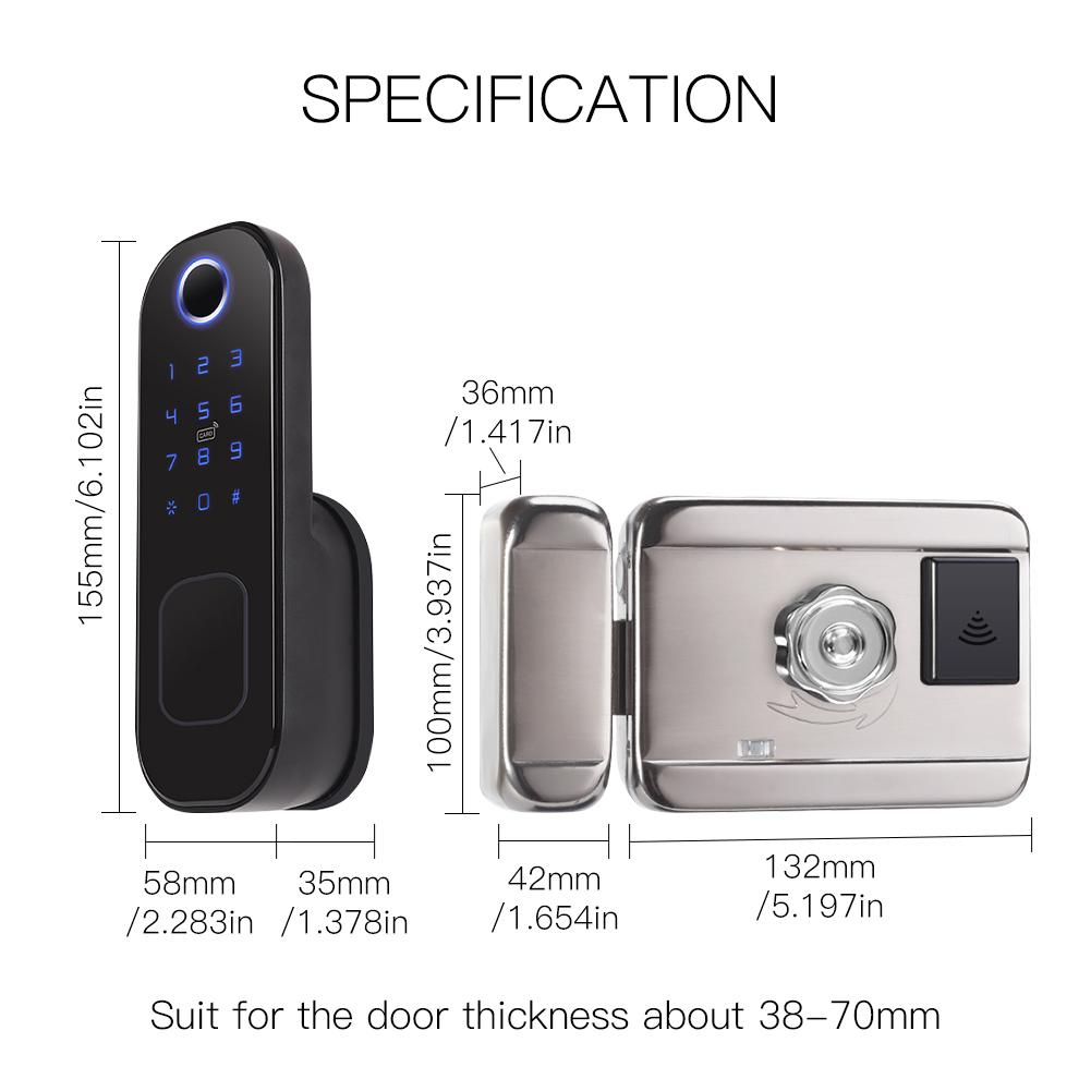 Wifi Tuya Smart Door Lock Fingerprint Digital Password Lock、mySite、fannypackpong