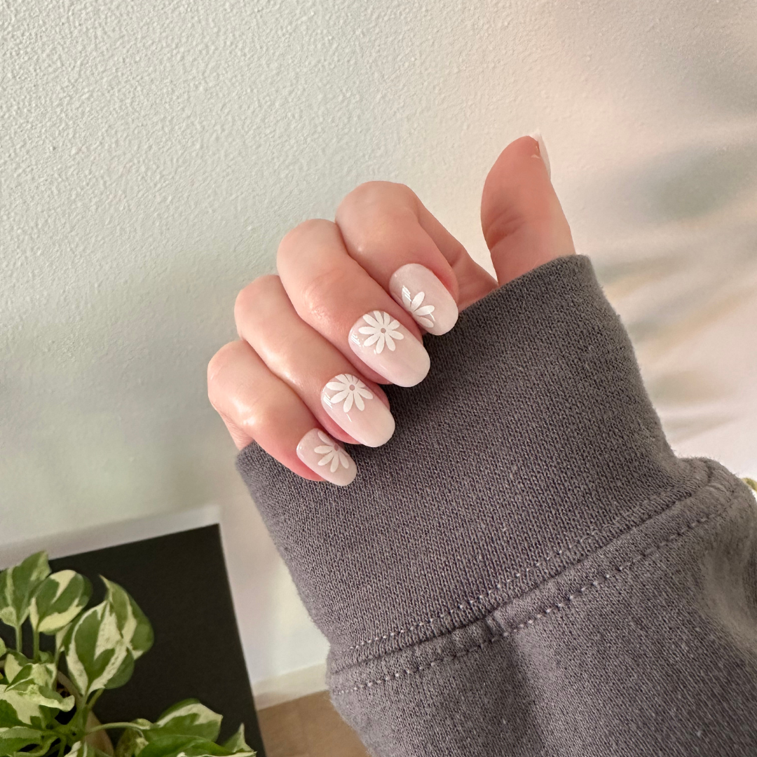 Daisy Pop | Short | Round - Tab Press-On、mySite、solidvoid