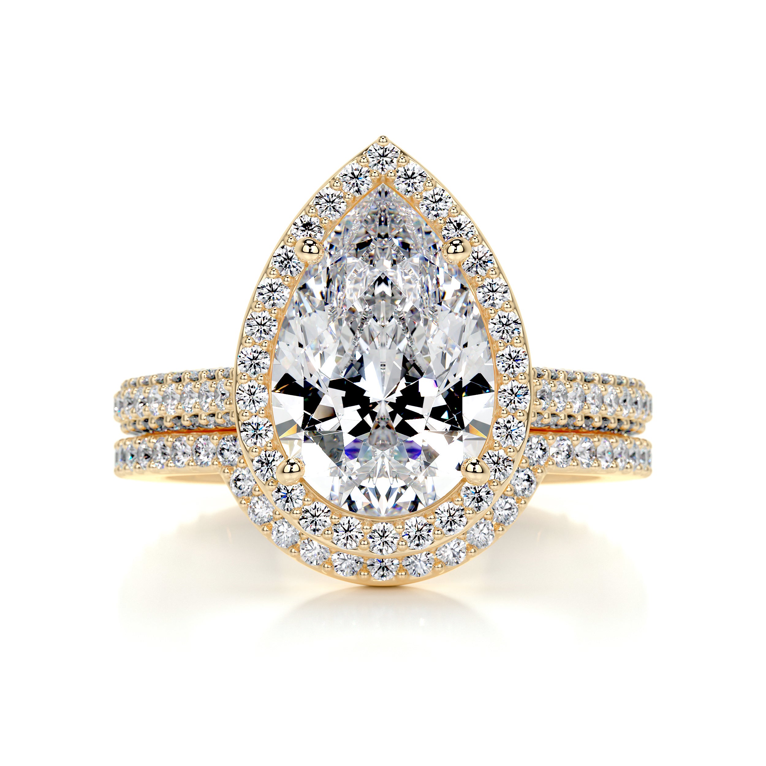 Maggie Moissanite & Diamonds Bridal Set -18K Yellow Gold、mySite、hinf8tx79