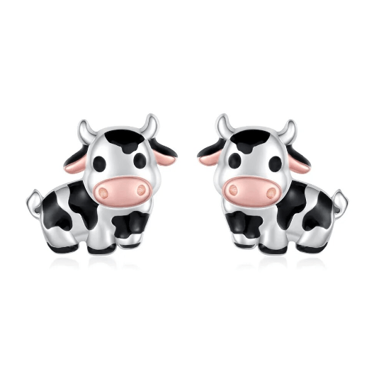 Cow Stud Fashion Earrings、mySite、g9winljtr