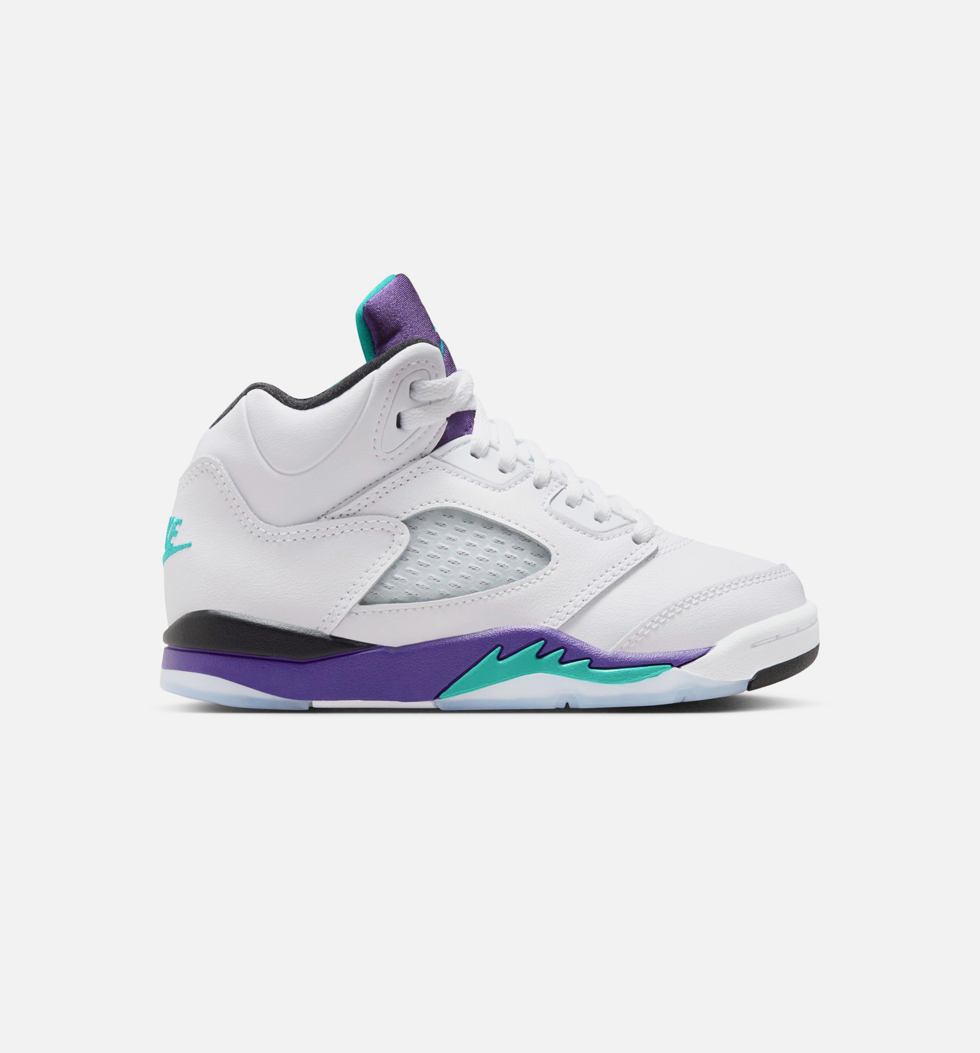 Air Jordan 5 Retro Grape Preschool Lifestyle Shoe - White/New Emerald/ Grape Ice/Black、mySite、dreamappss