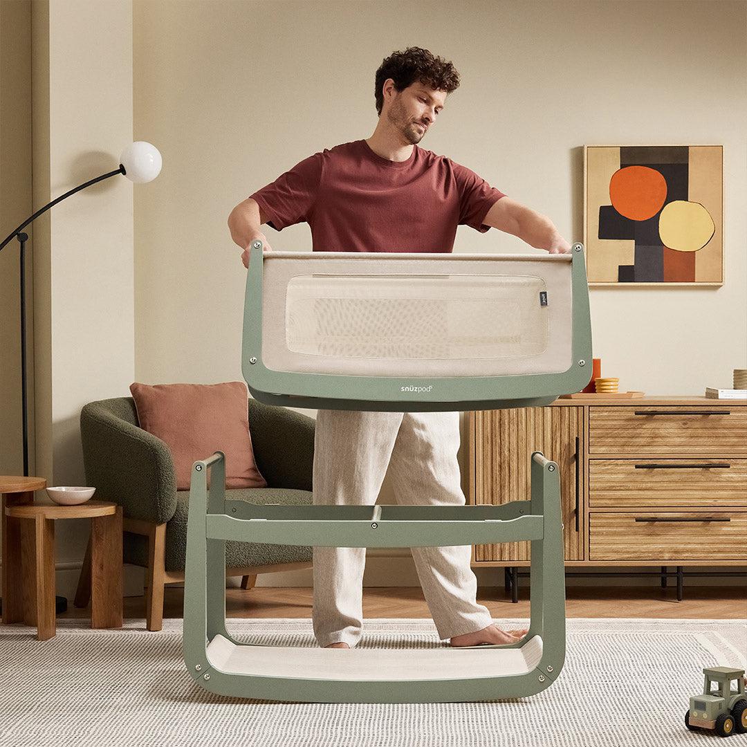  SnuzPod 5 Bedside Crib - Sage、mySite、merchandisen