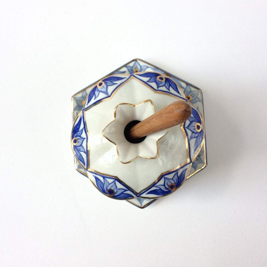 Blue and White Porcelain Honey Jar with Dipper and Coaster、mySite、topwebapps