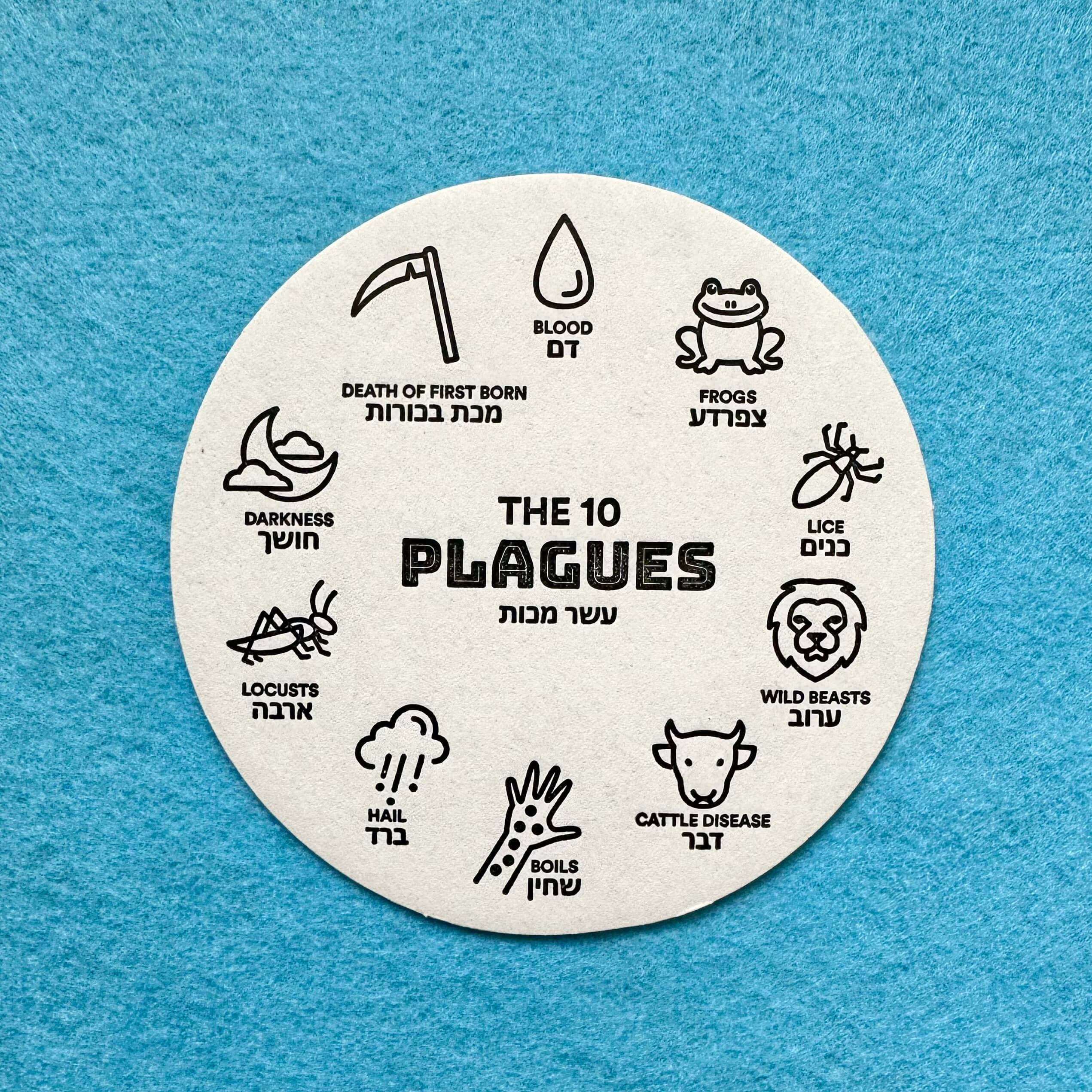 10 Plagues Passover Coasters, Set of 11、mySite、topwebapps