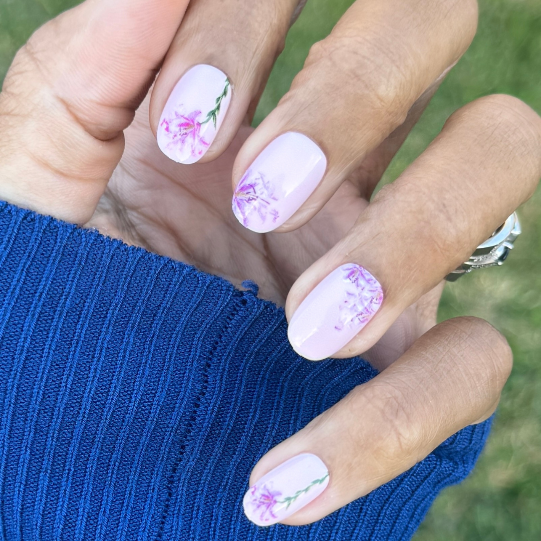 Blooming Lily - Press-On | Short | Round、mySite、solidvoid