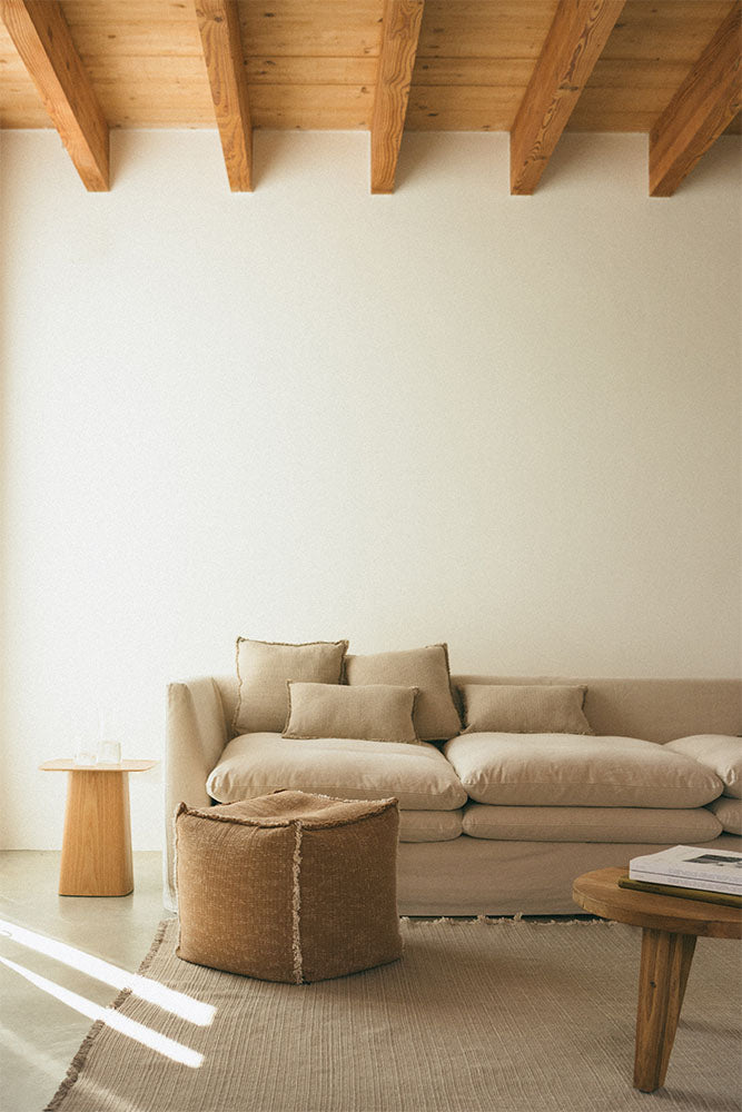 Handloom Pouf Ochre、mySite、gigharbornorthrealestate