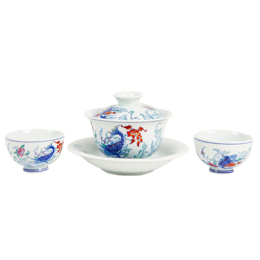 Fish Motif Gaiwan and Tea Cup Set、mySite、topwebapps
