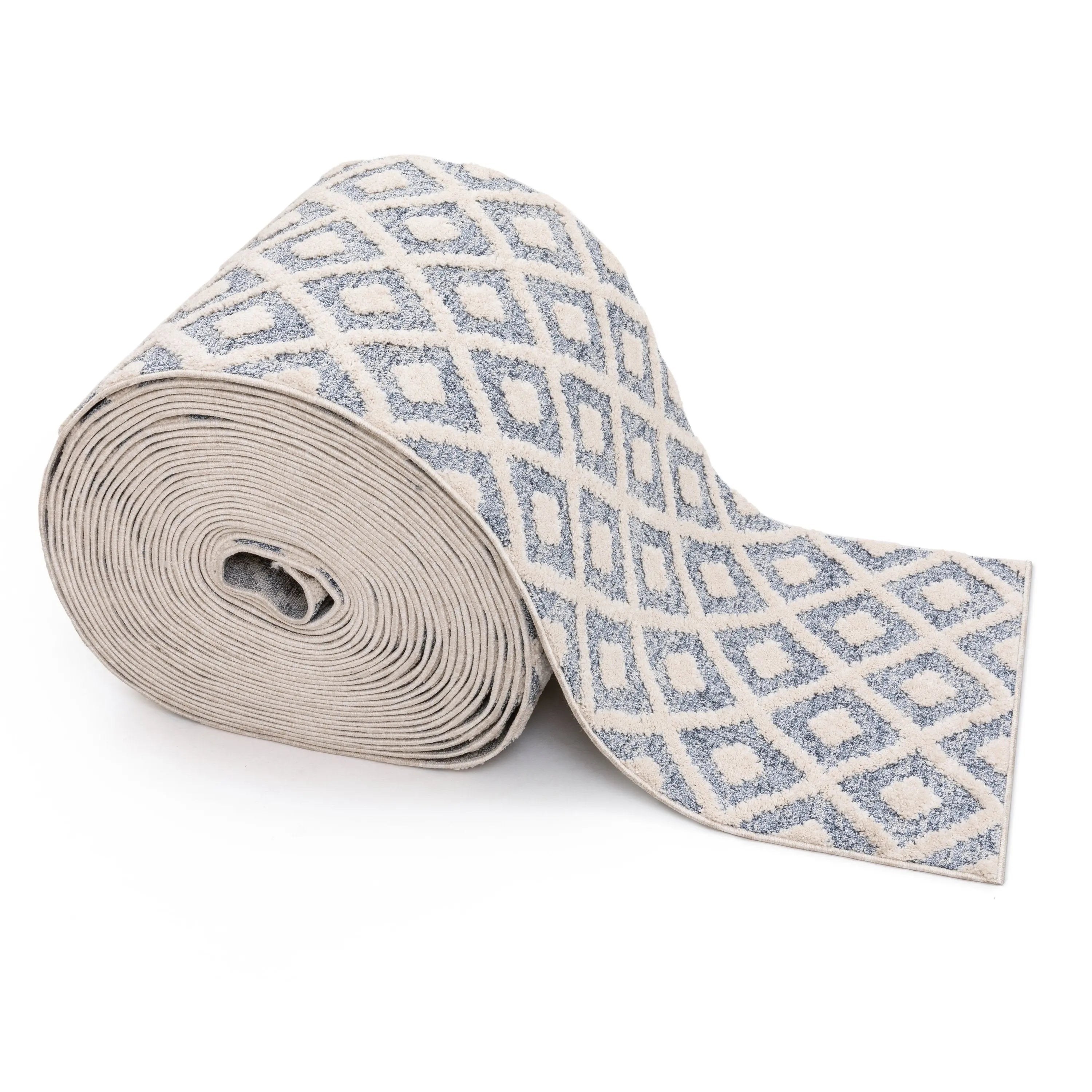 Custom Size Runner Ailey Moroccan Lattice Trellis Blue Choose Your Width x Choose Your Length Hallway Runner Rug、mySite、gigharbornorthrealestate