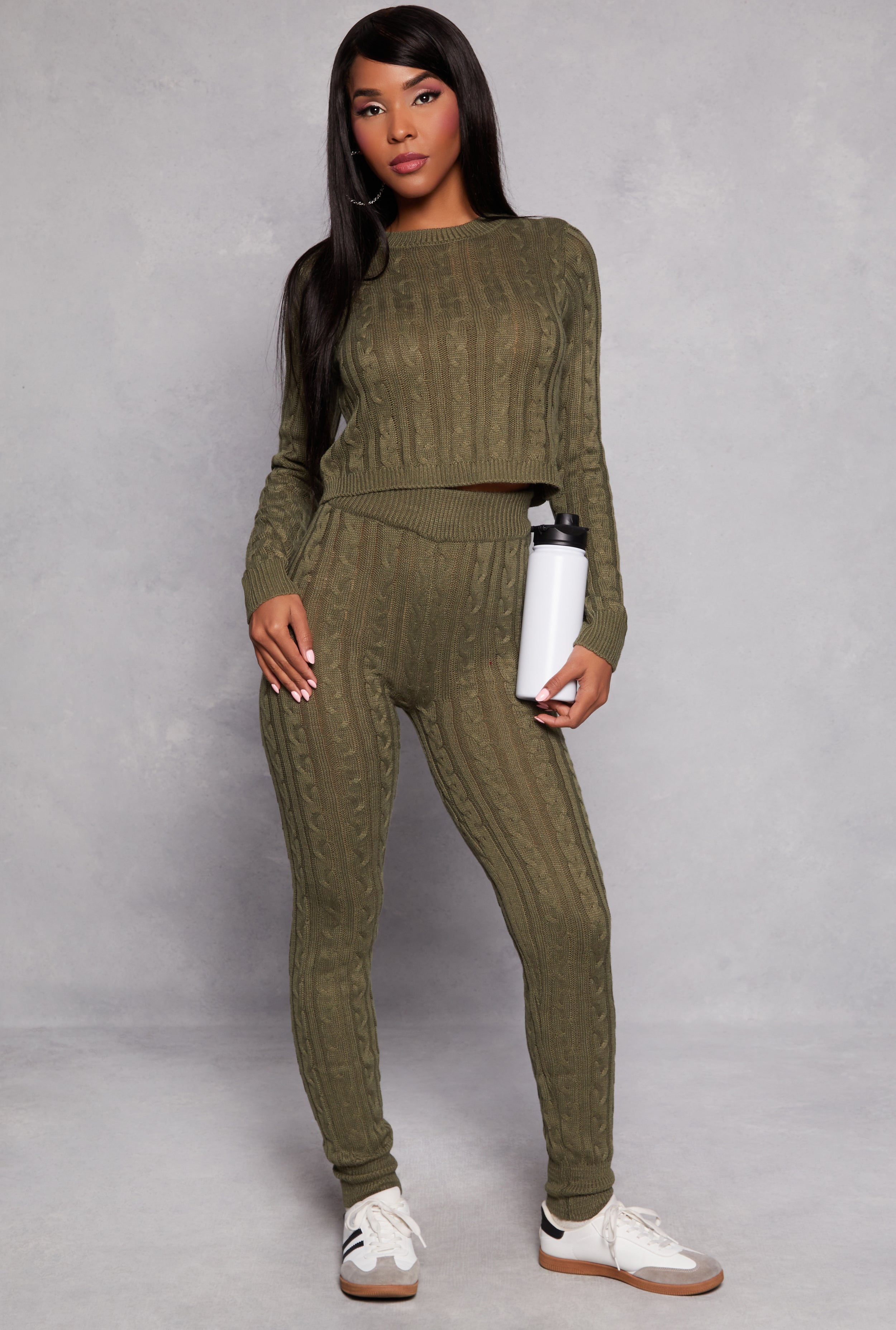 Cable Knit Cropped Sweater、mySite、camillekostekn