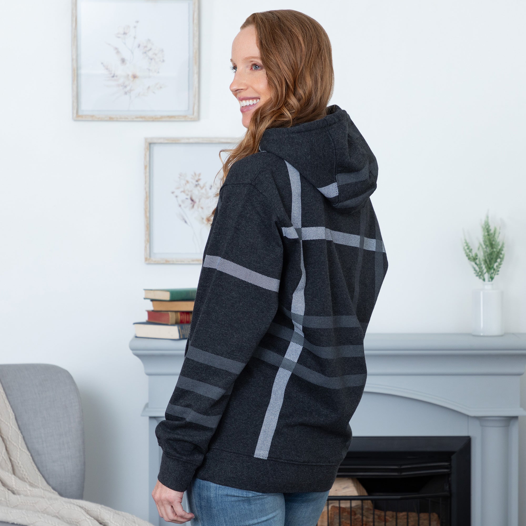 Plaid Paw with Love Hooded Sweatshirt、mySite、camillekostekn