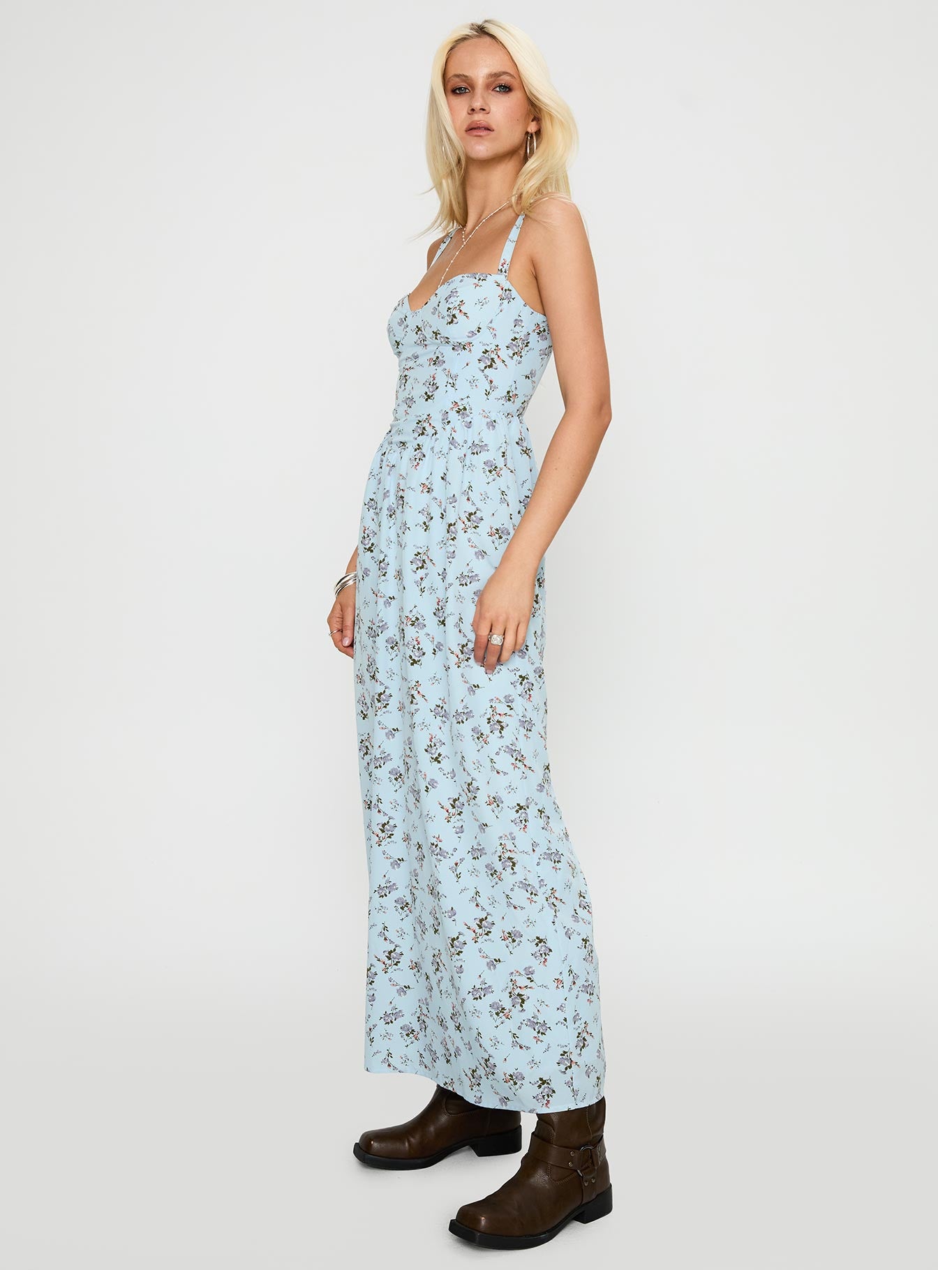 Izebella Maxi Dress Blue Floral、mySite、solidvoid