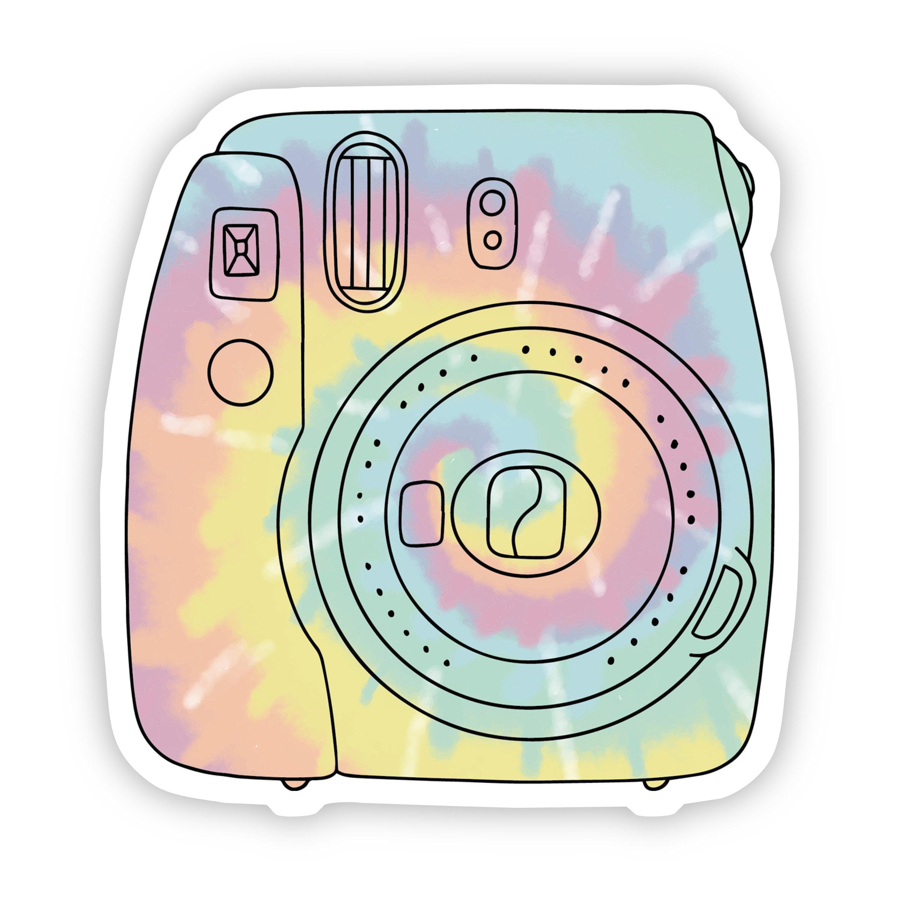  Tie Dye Instant Camera Aesthetic Sticker、mySite、elrpsem3k
