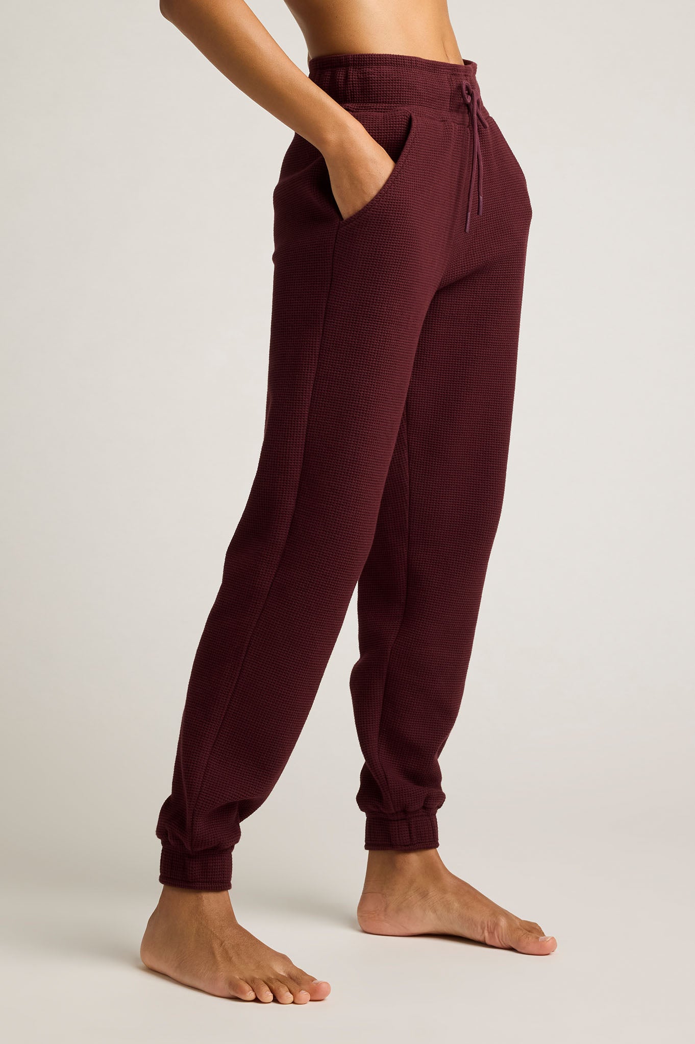 Waffle Knit Jogger in Garnet、mySite、bengalsvssteelers