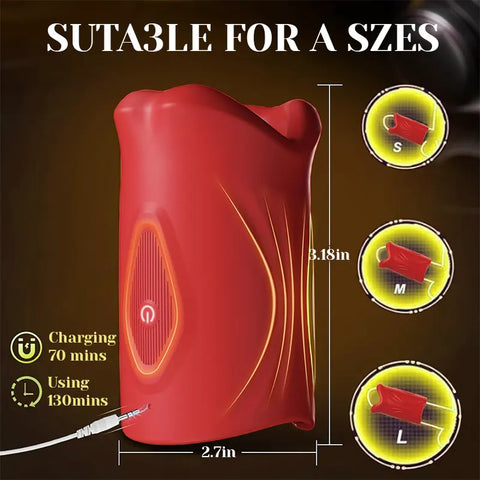 4-in-1 Rose Open-Ended App-Controlled Male Vibrator