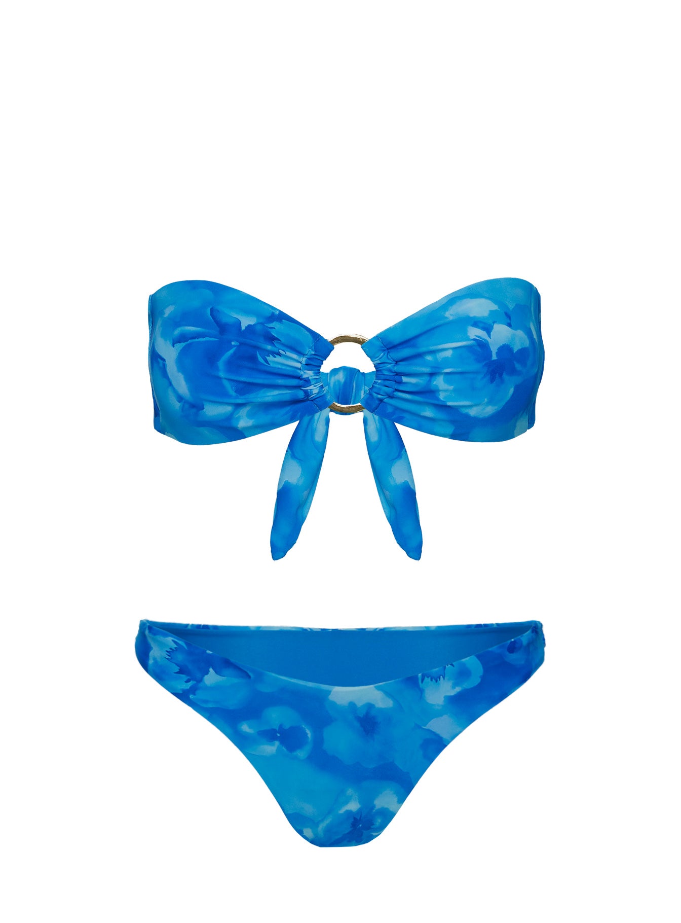 Gonzalez High Cut Bikini Bottoms Dark Blue Floral、mySite、solidvoid