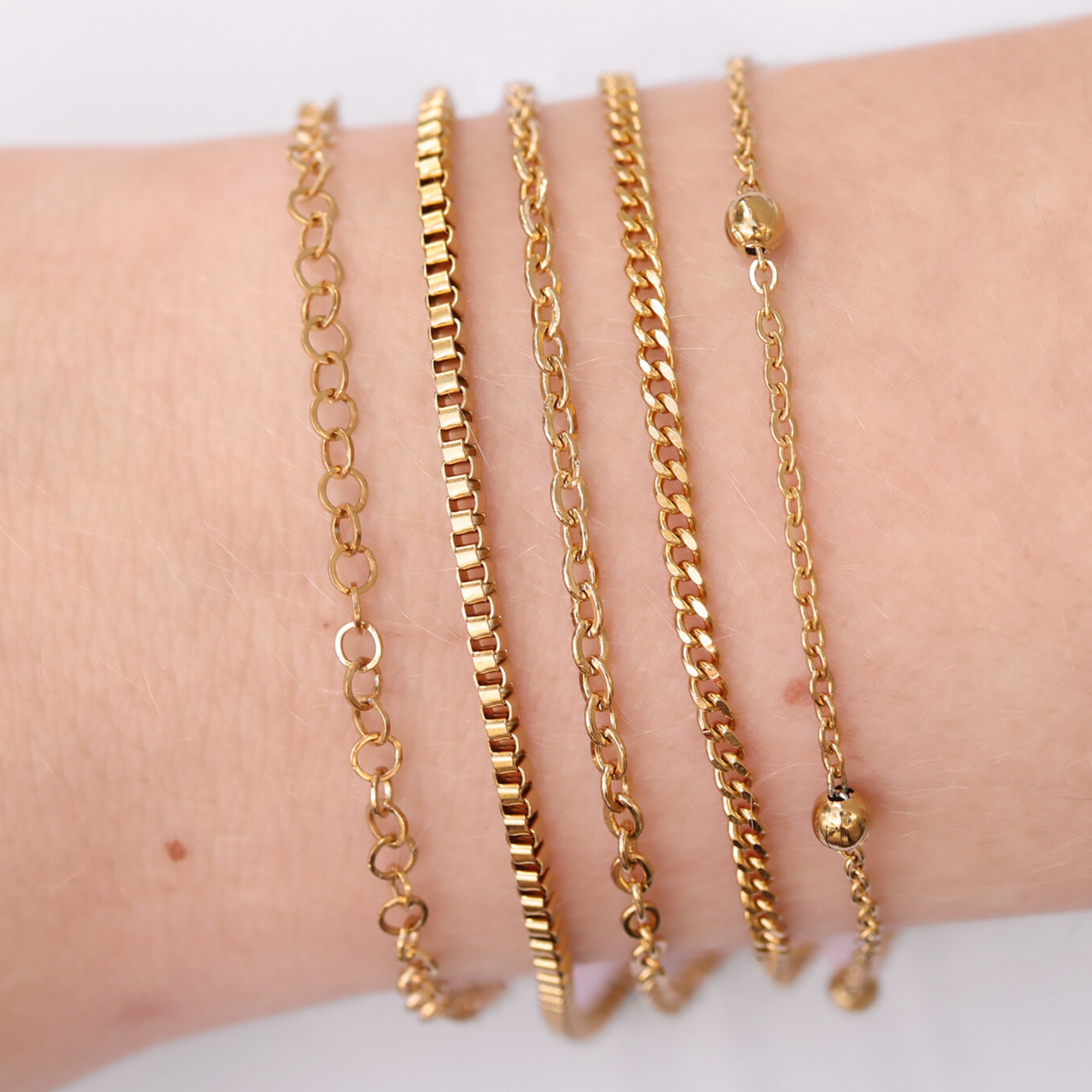 Permanent Jewelry Stainless Steel Chain Starter Kit - 5 Chain Style Pack、mySite、dreamappss