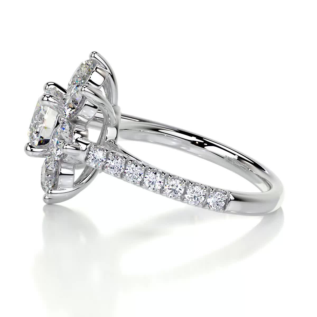 La Fleur Moissanite & Diamond Ring -Platinum (RTS)、mySite、hinf8tx79