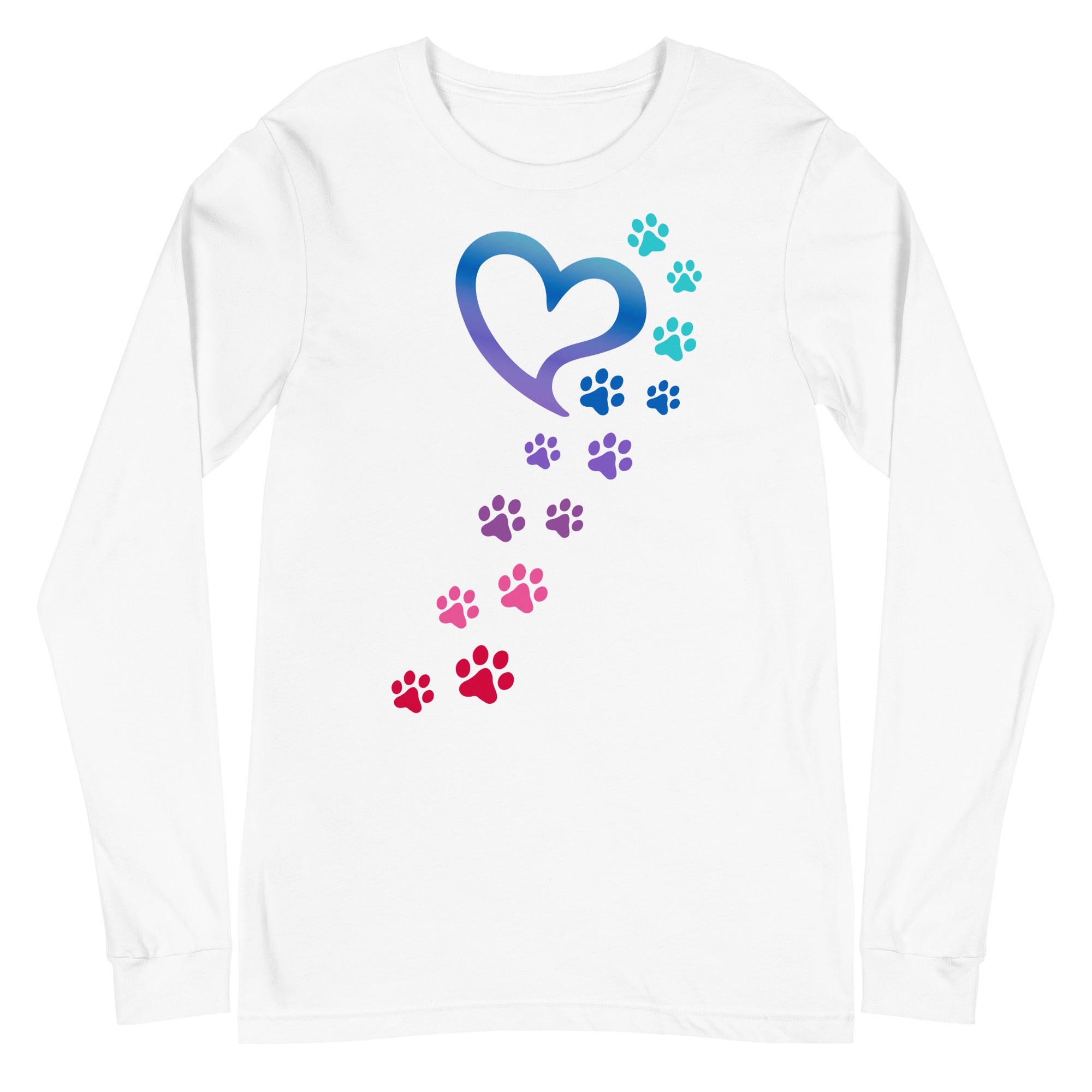 Rainbow Paws To My Heart Long Sleeve Tee、mySite、camillekostekn