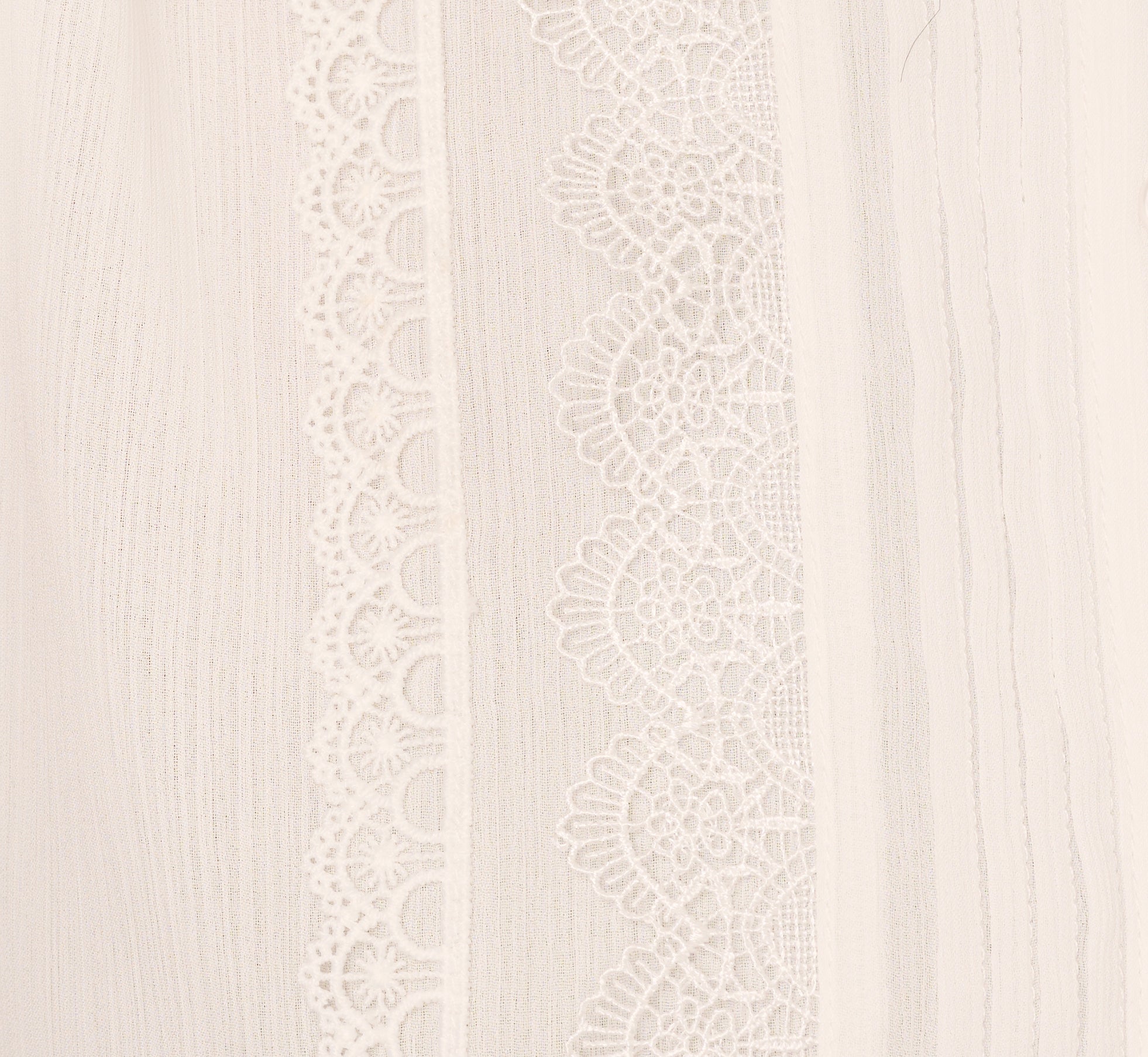 Cap Sleeve Lace Collared Blouse In Ivory、mySite、solidvoid