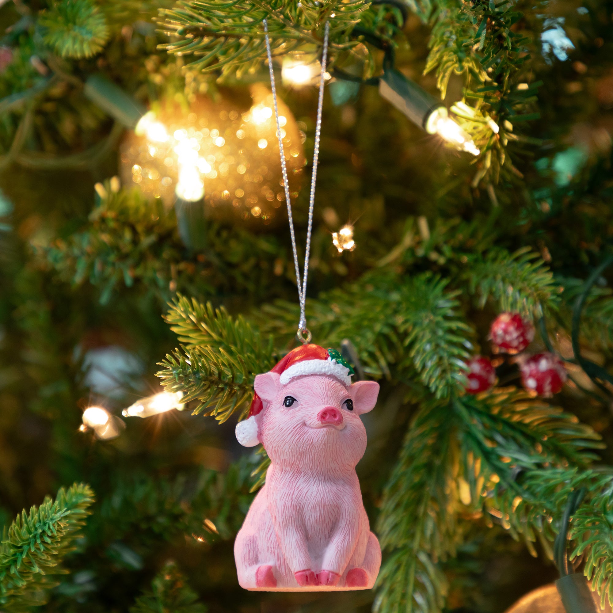 Lucky Pink Pig Ornament、mySite、camillekostekn