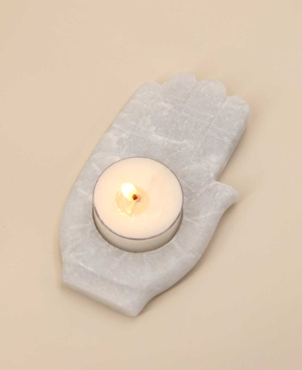 Blessing Hand Marble Tea Light Holder、mySite、topwebapps