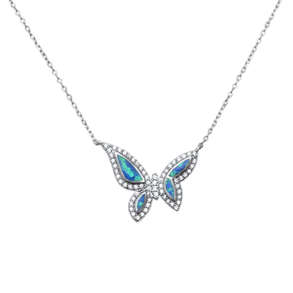 Butterfly Necklace Sterling Silver Different Stone Options、mySite、g9winljtr