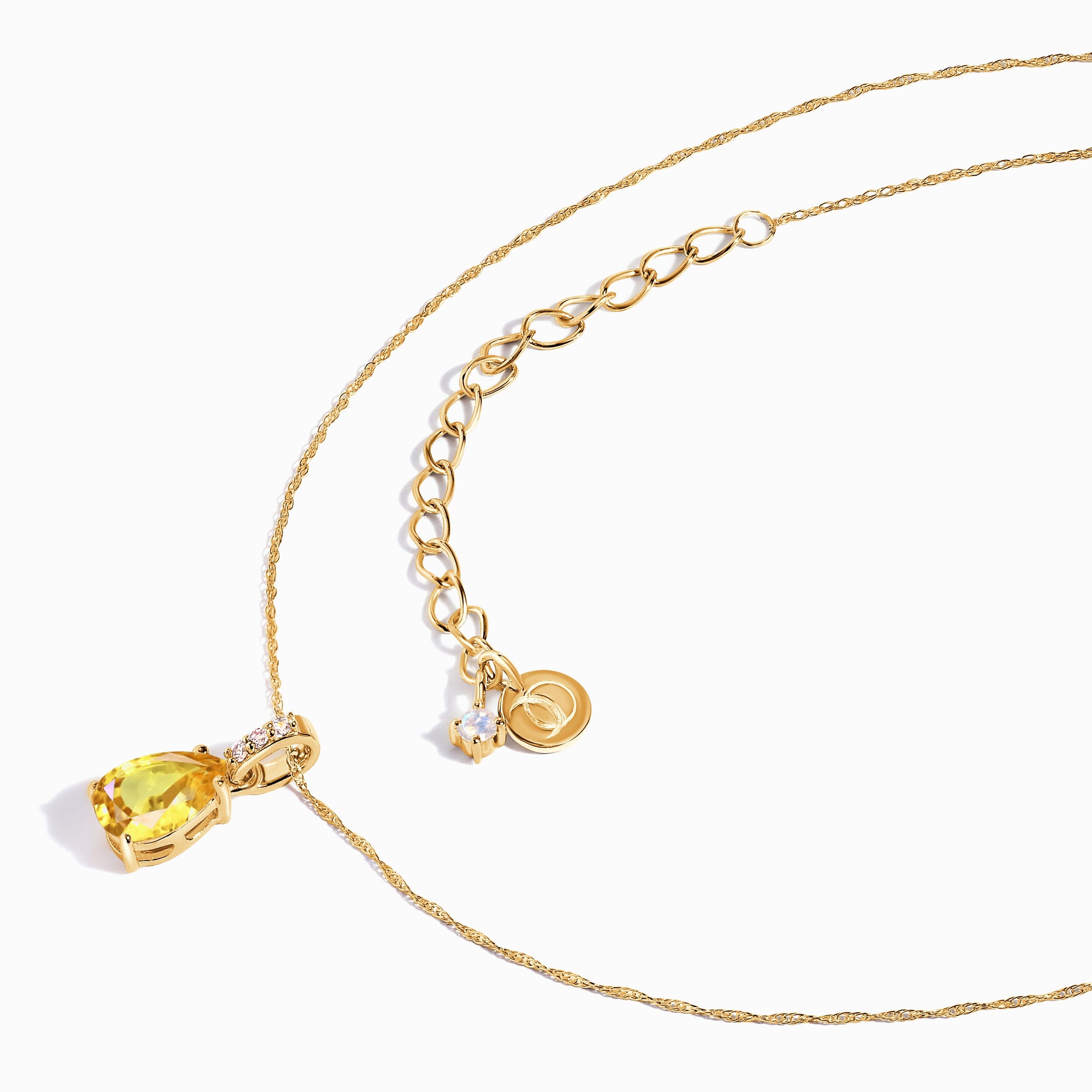 Citrine Diamond Necklace Sway - November Birthstone、mySite、hinf8tx79