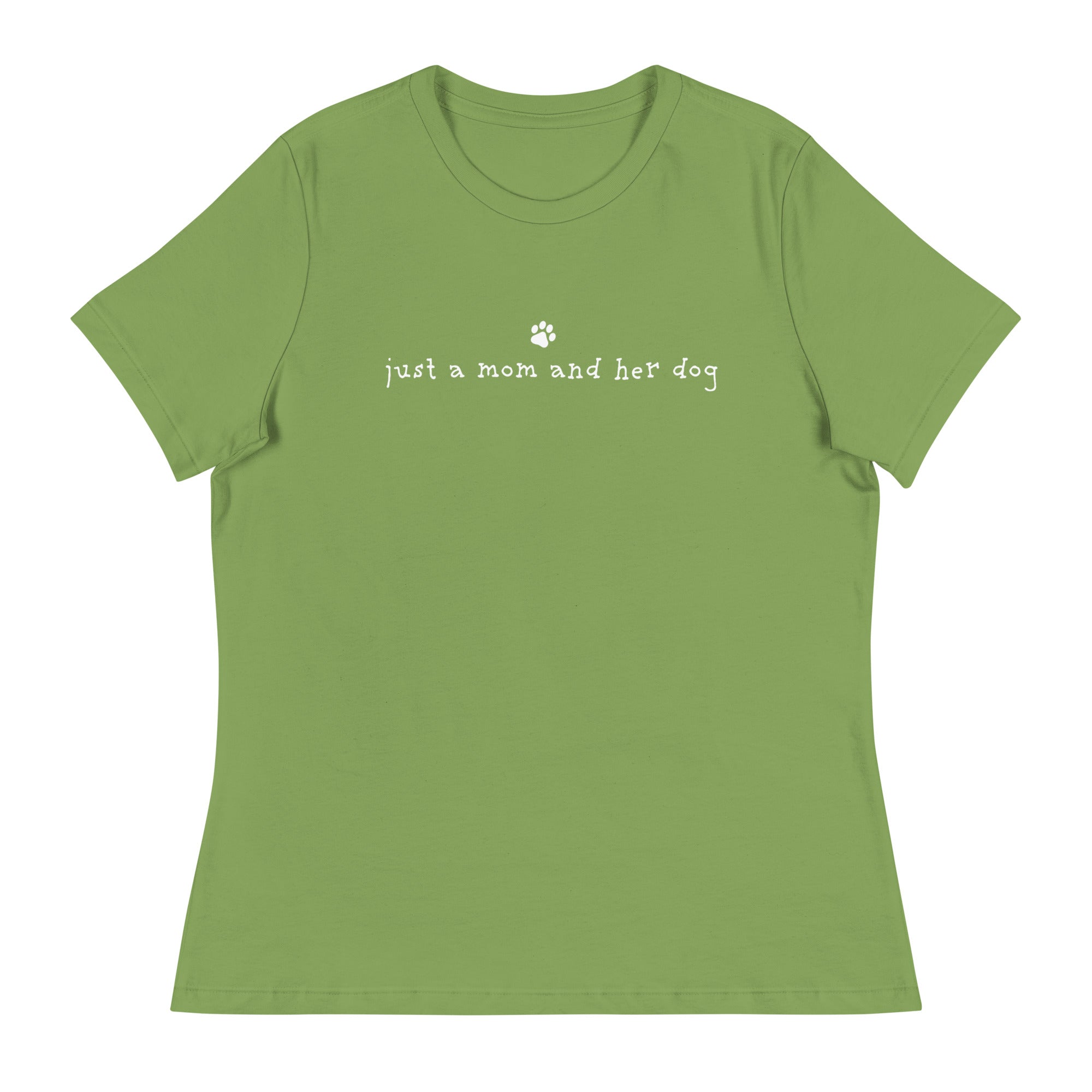 Just A Mom & Her Dog Women's Relaxed T-Shirt、mySite、camillekostekn