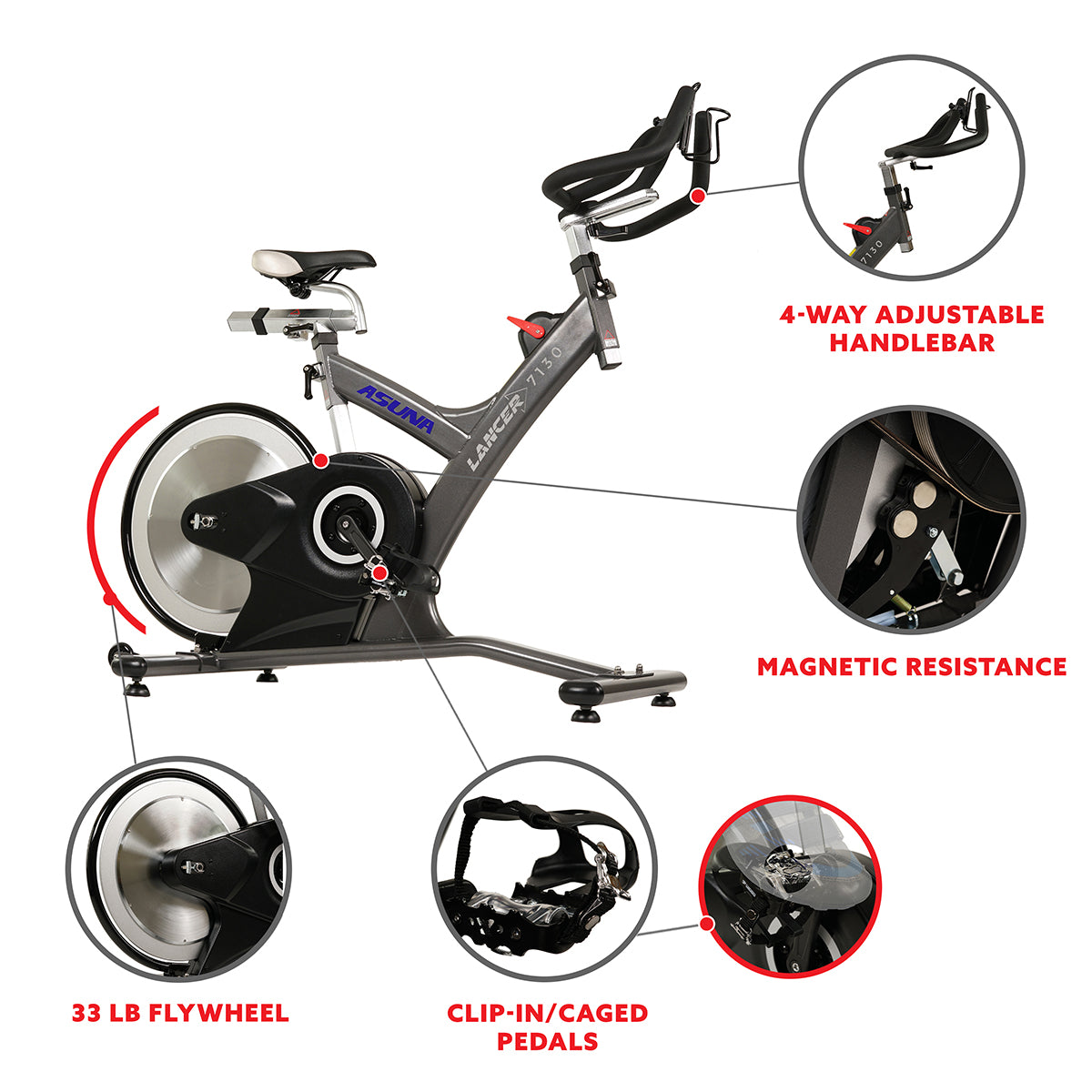  Asuna Lancer Rear Flywheel Commercial Exercise Bike、mySite、ghnorth