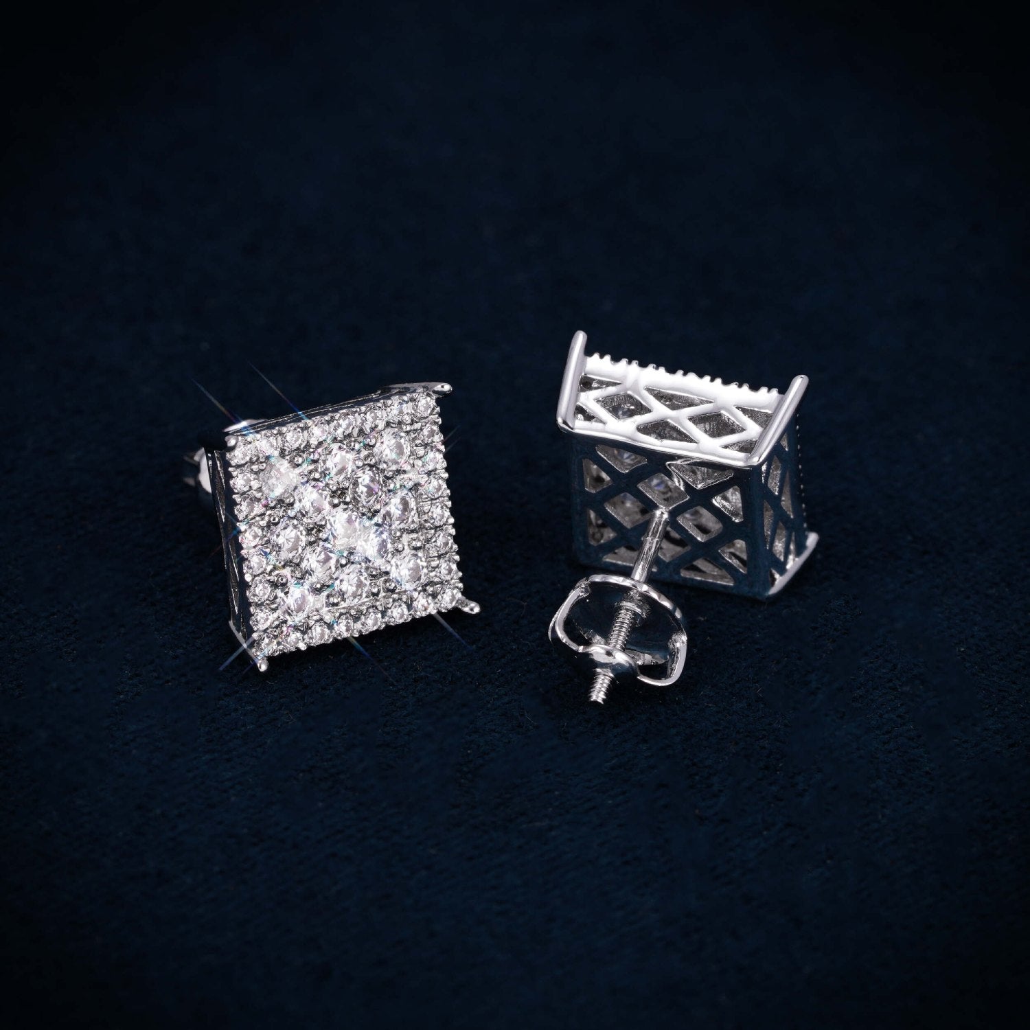 7MM VVS Square Pointer Earrings 14K Gold、mySite、hinf8tx79