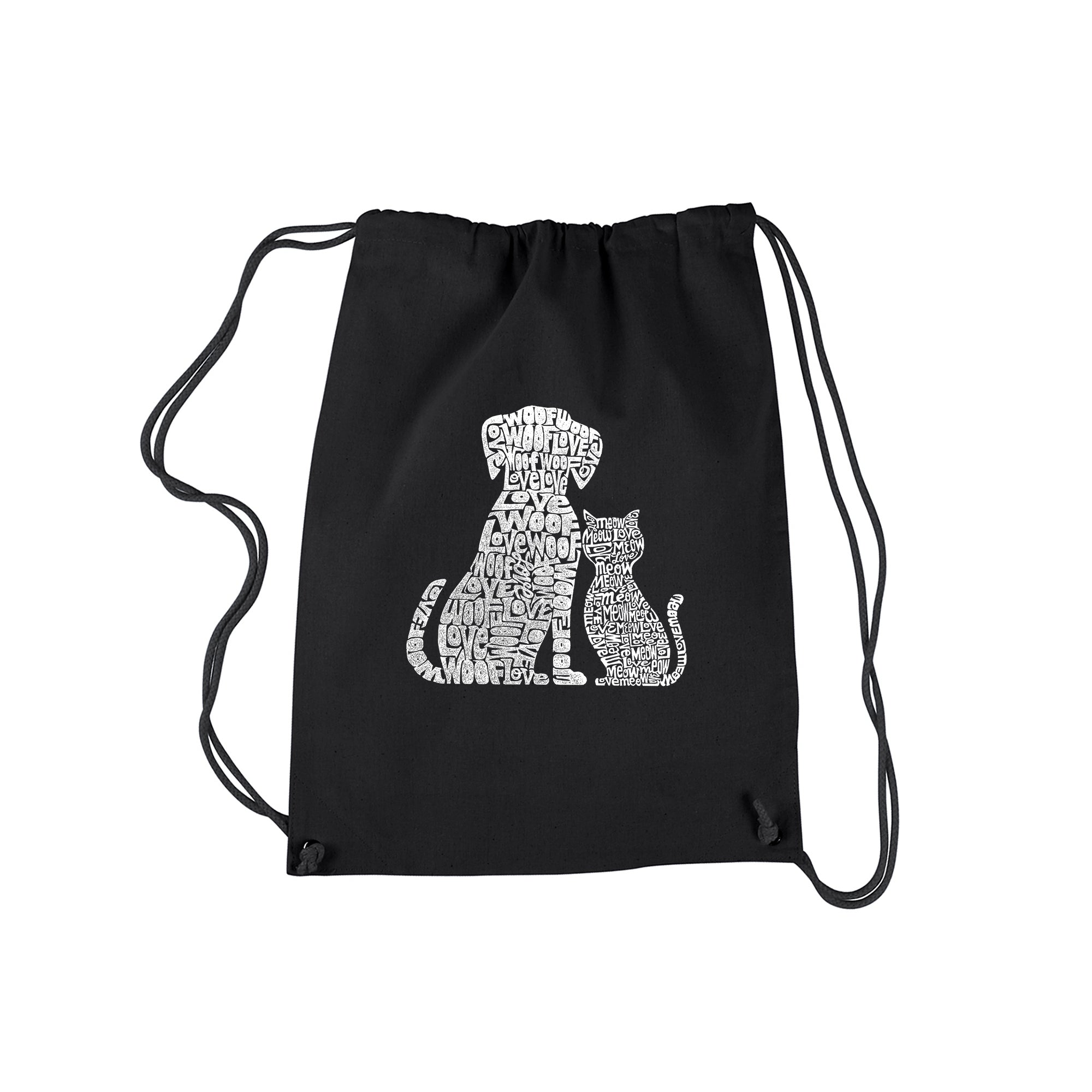 Drawstring Backpack - Dogs and Cats、mySite、camillekostekn