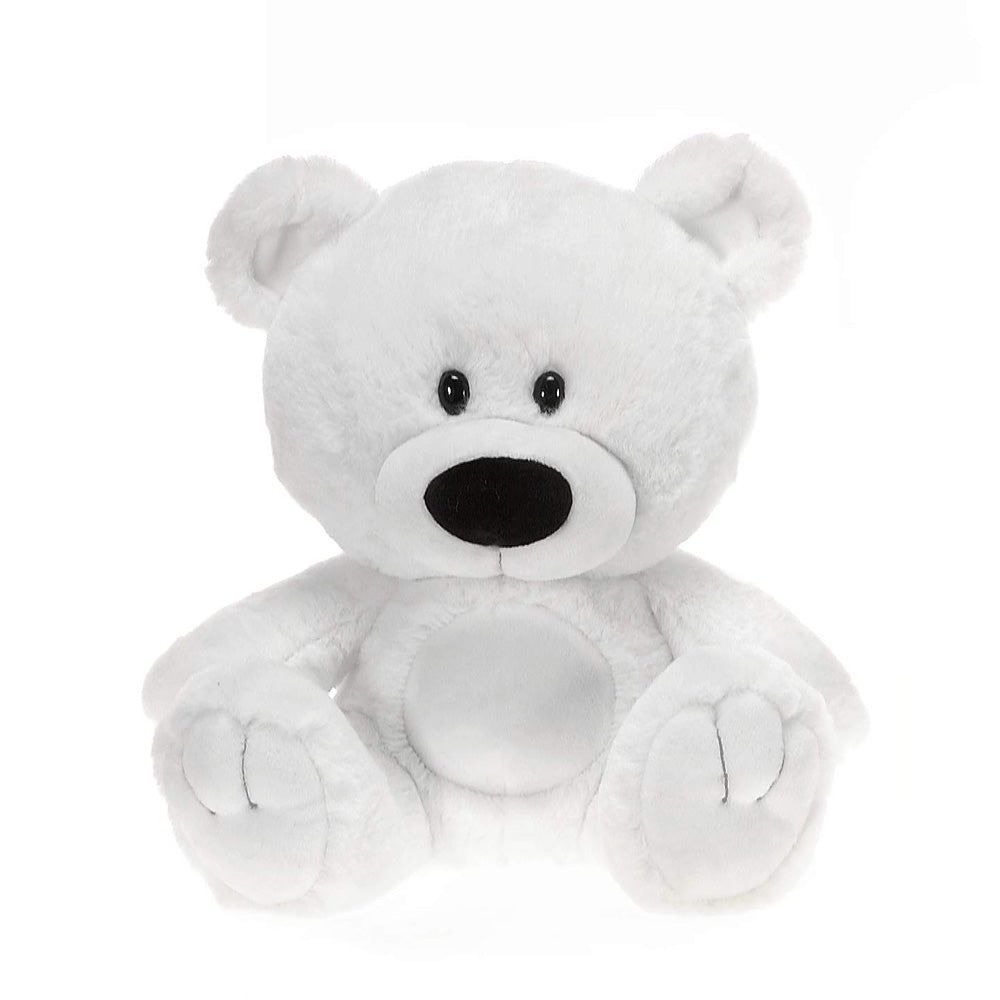 SIGNATURE BEAR - 9.5IN WHITE SITTING BEAR、mySite、g9winljtr
