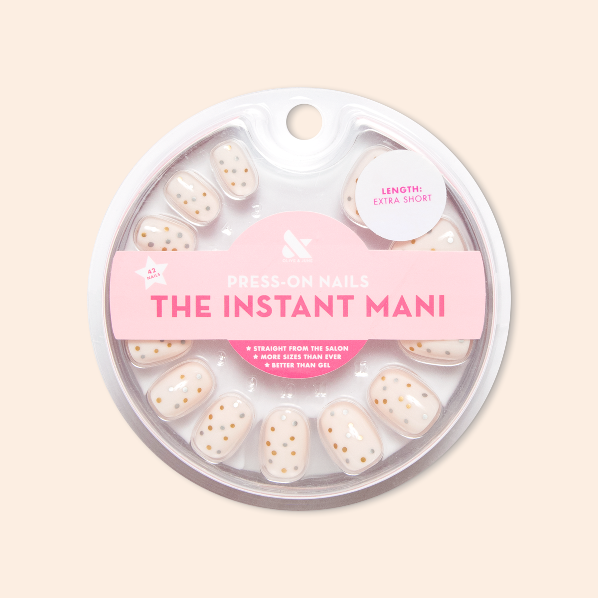 Metallic Confetti - Press-On | Extra Short | Round - Part of Set、mySite、solidvoid