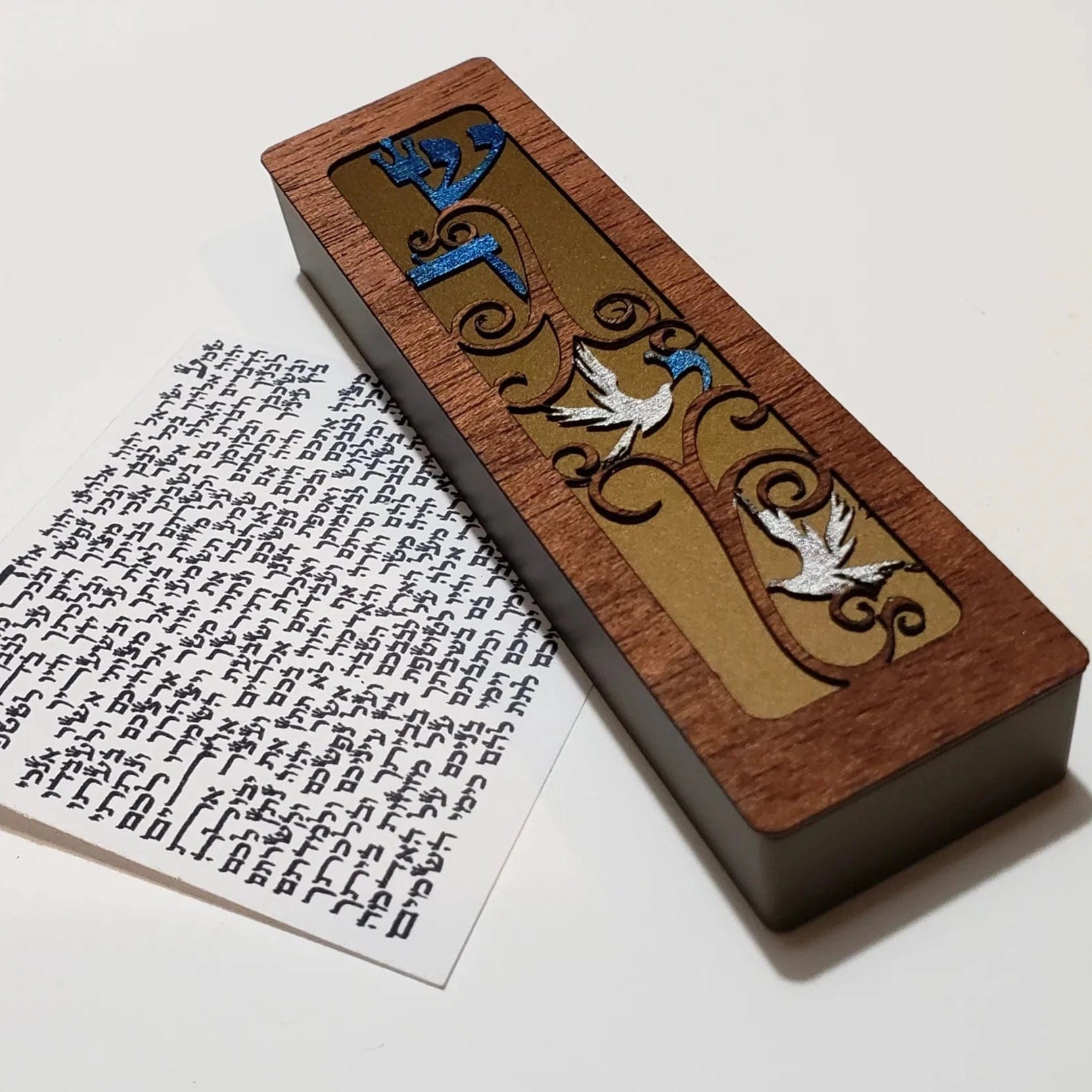 Mahogany Shaddai Doves Mezuzah by Glenn Grubard、mySite、topwebapps