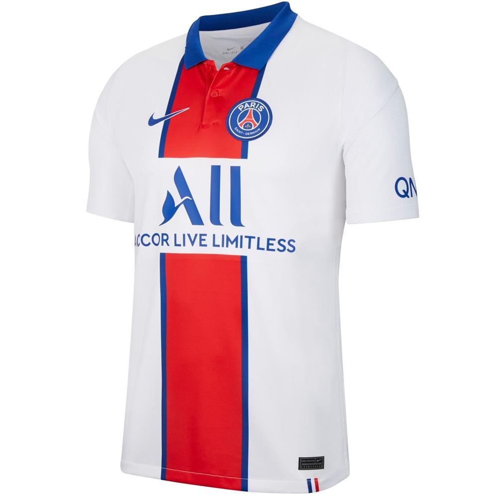 Nike Men's Paris Saint-Germain 20/21 Away Jersey White/Old Royal、mySite、bottomscart