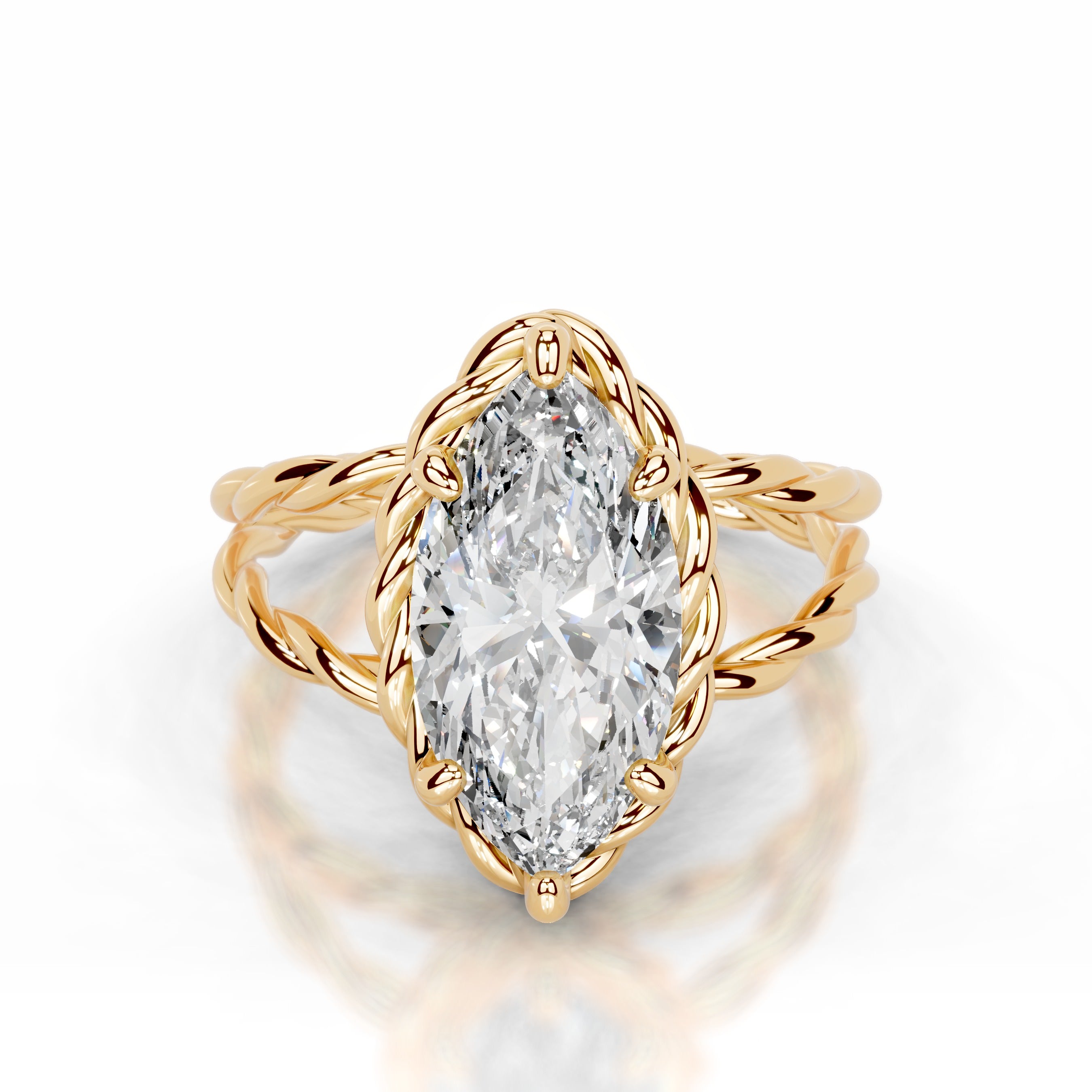 Yul Lab Grown Diamond Ring - 18K Yellow Gold、mySite、hinf8tx79