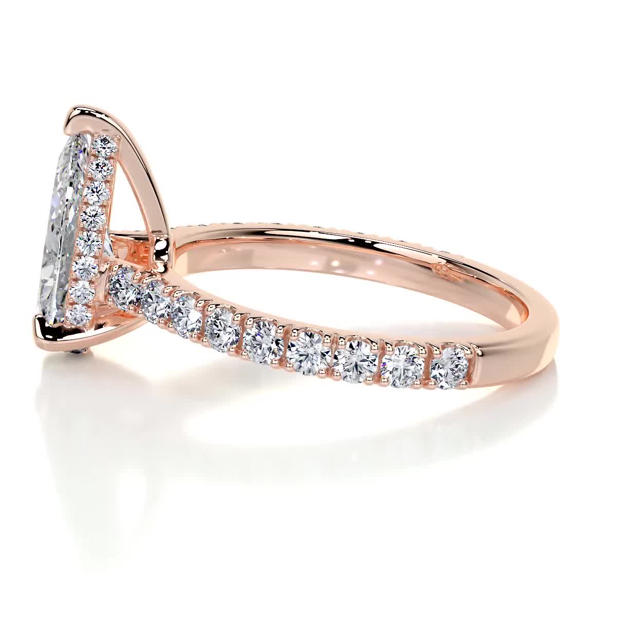 Mia Lab Grown Diamond Ring -14K Rose Gold、mySite、hinf8tx79