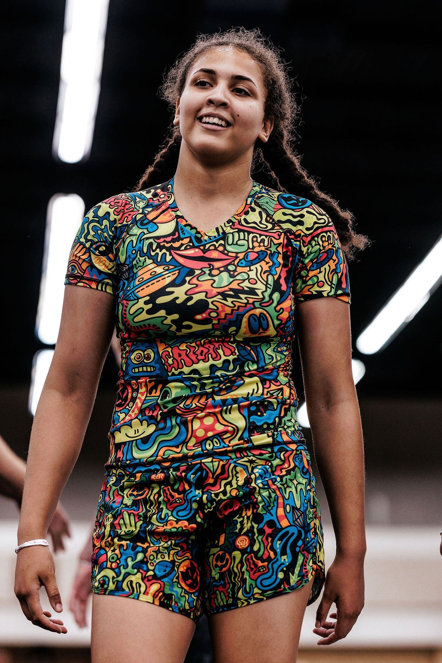 Women's Psychedelic Wotto Doodle Jiu Jitsu Rashguard - Short Sleeve、mySite、gigharbornorthrealestate