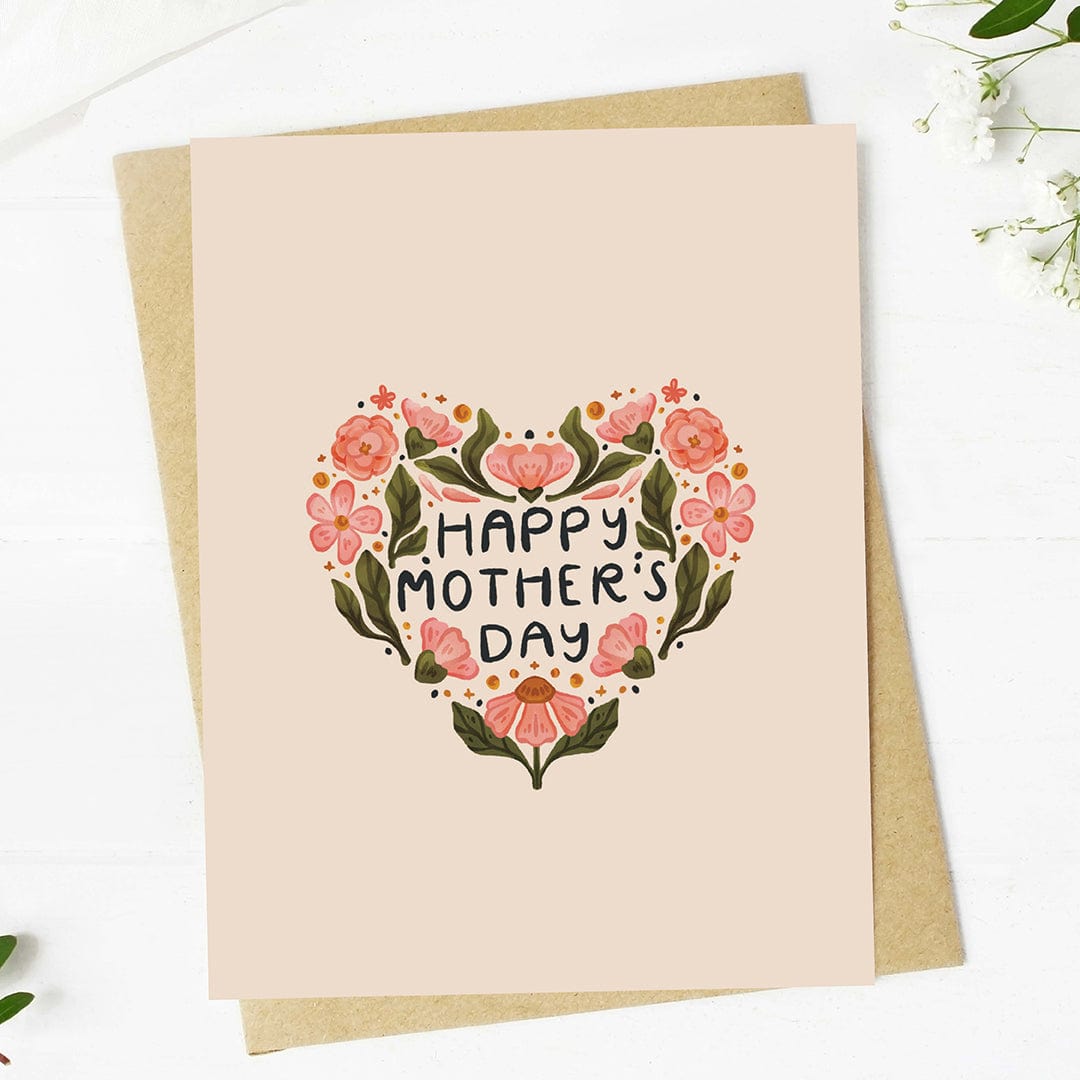  Happy Mother's Day Floral Heart Card、mySite、ghnorth